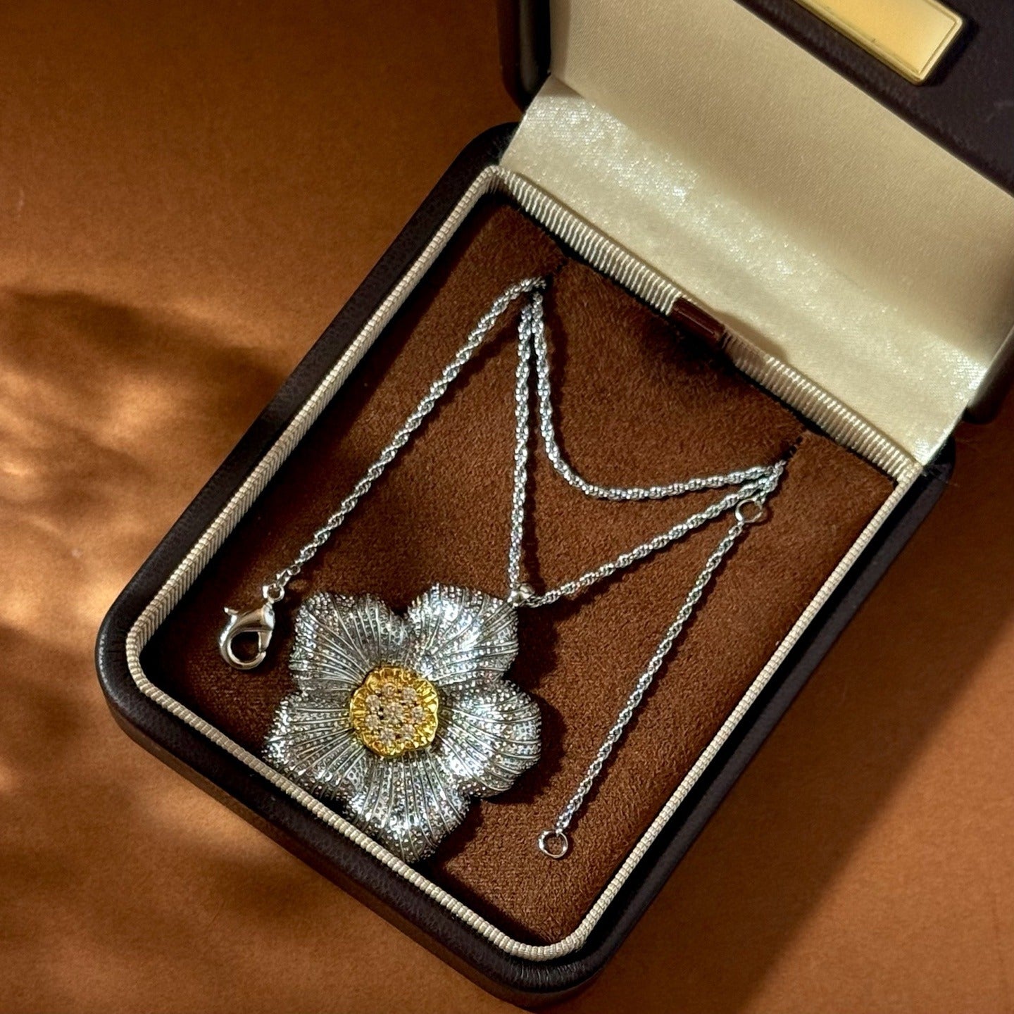 Buccellati Brass Floral Necklace