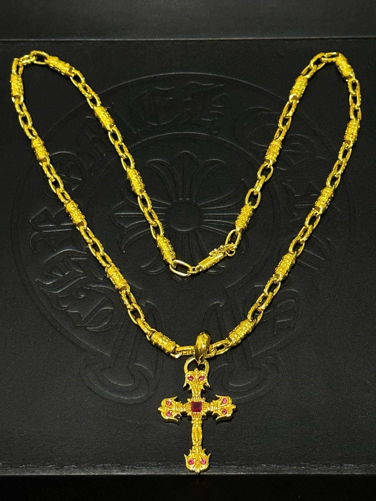 Chrome Hearts Sterling Silver Cross Necklace