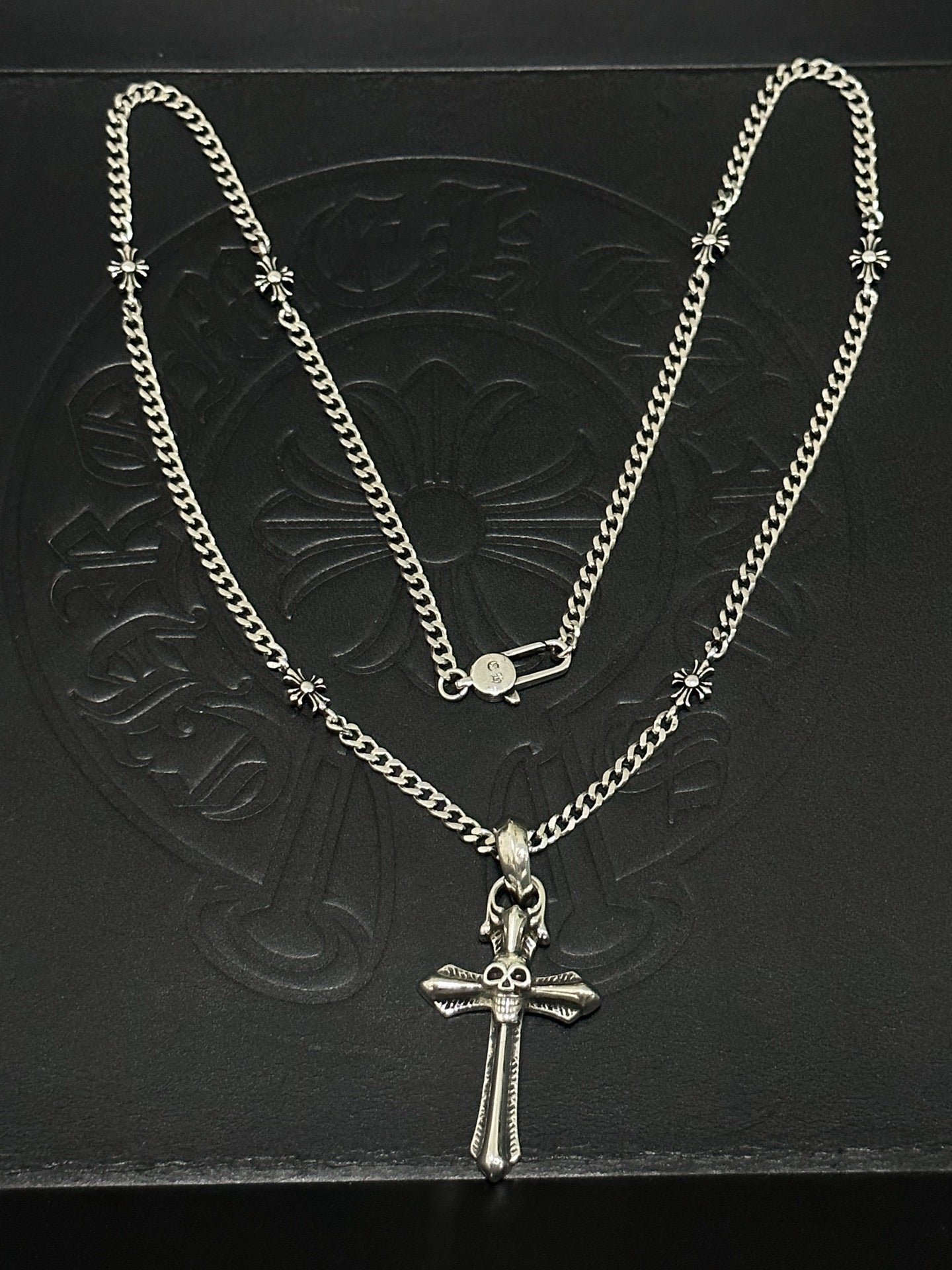 Chrome Hearts Sterling Silver Cross Necklace