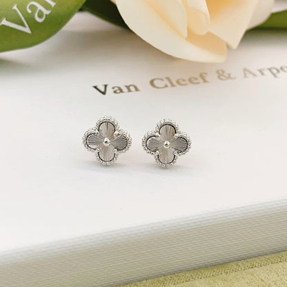 Van Cleef & Arpels Silver Brass Earrings