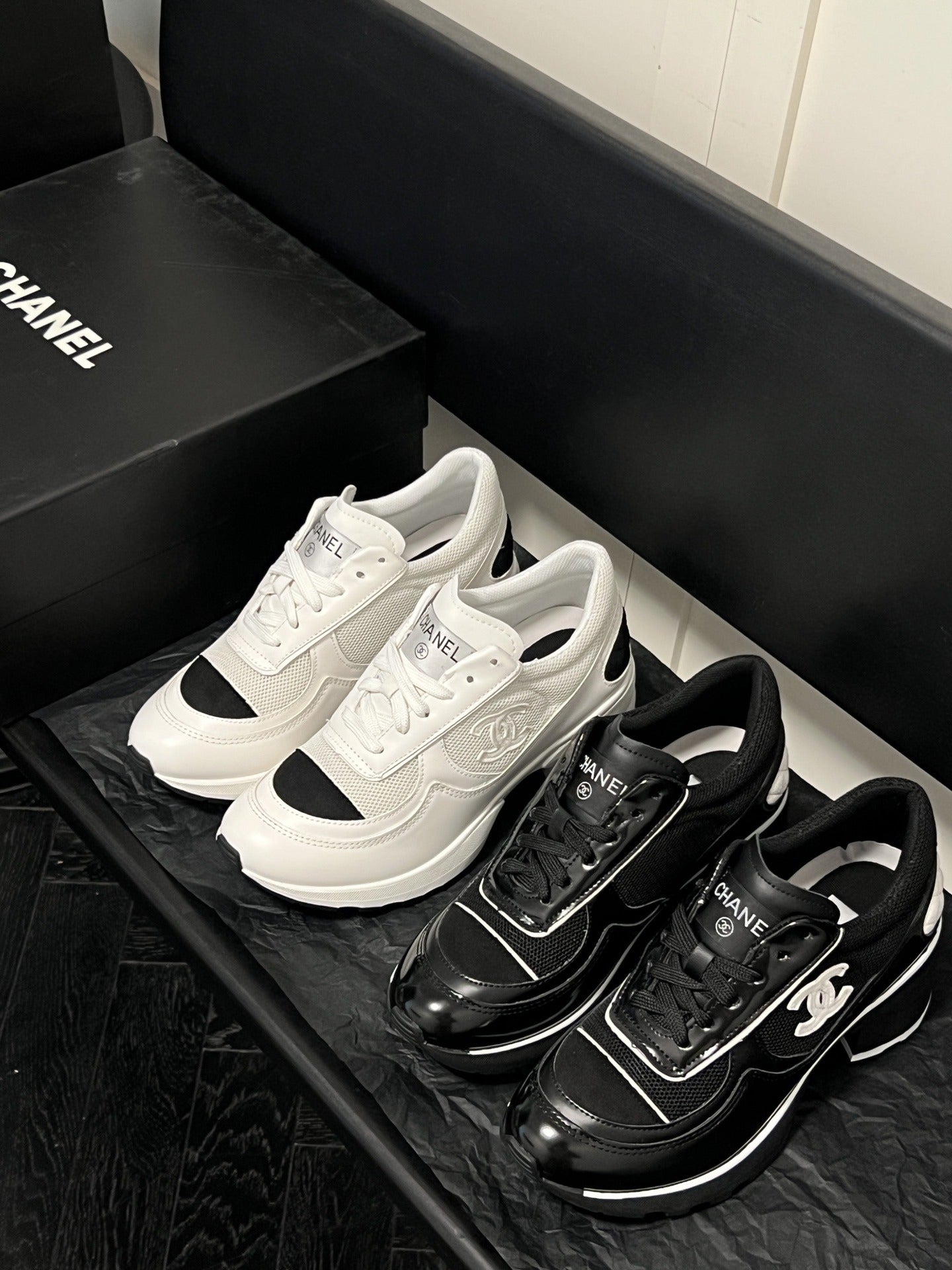 Chanel Logo Sneakers