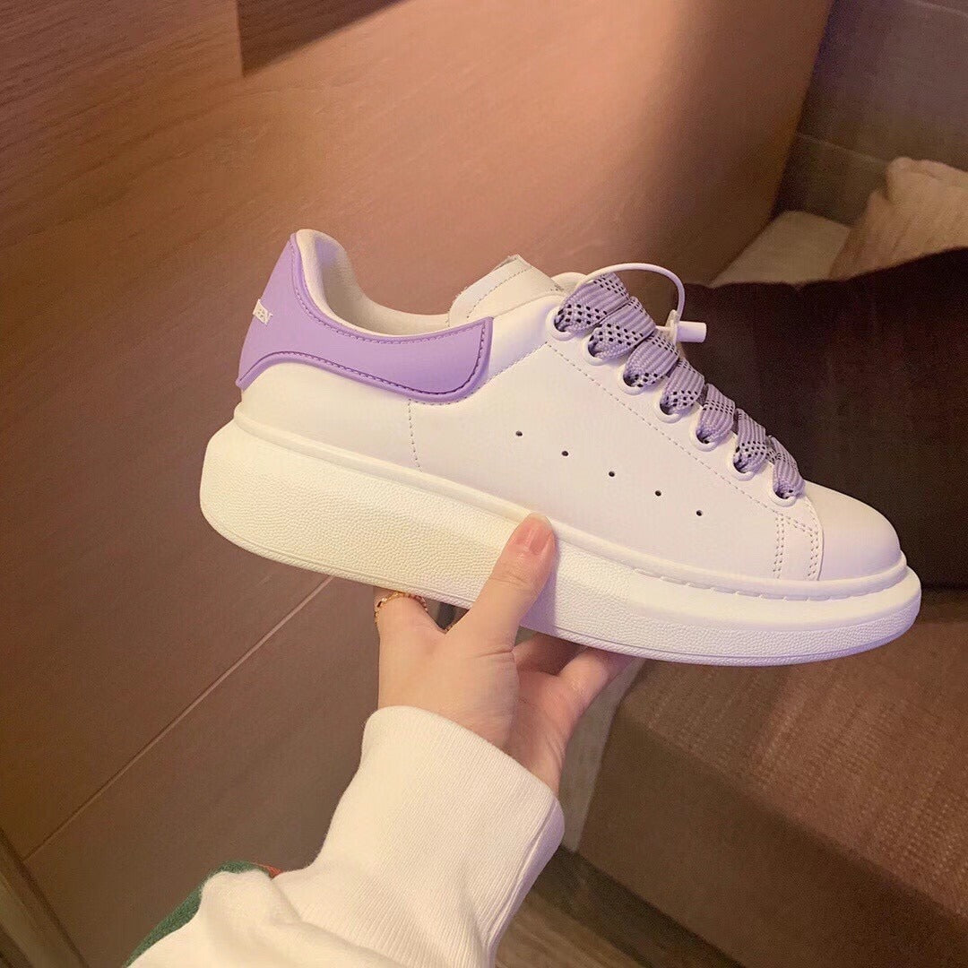 Alexander McQueen Lambskin Leather Logo Sneakers