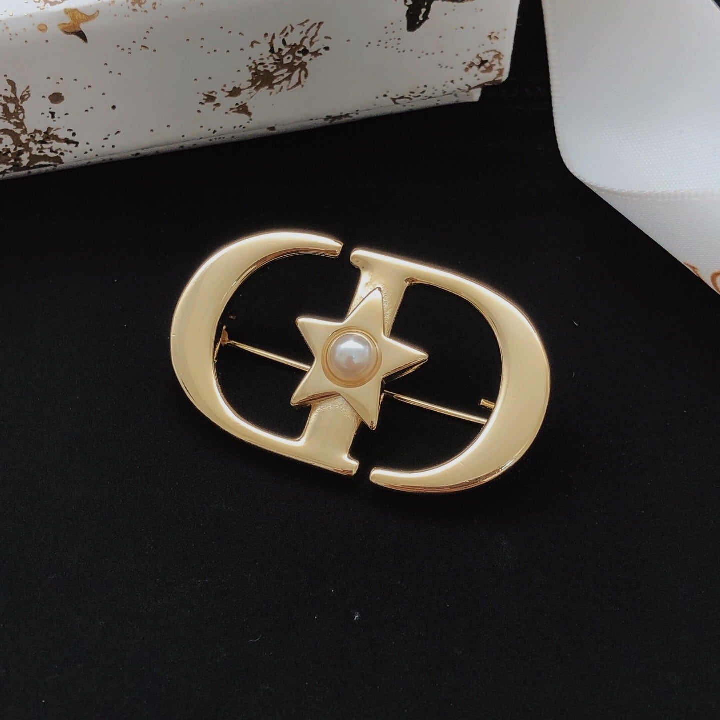 Dior Brass Star Brooch