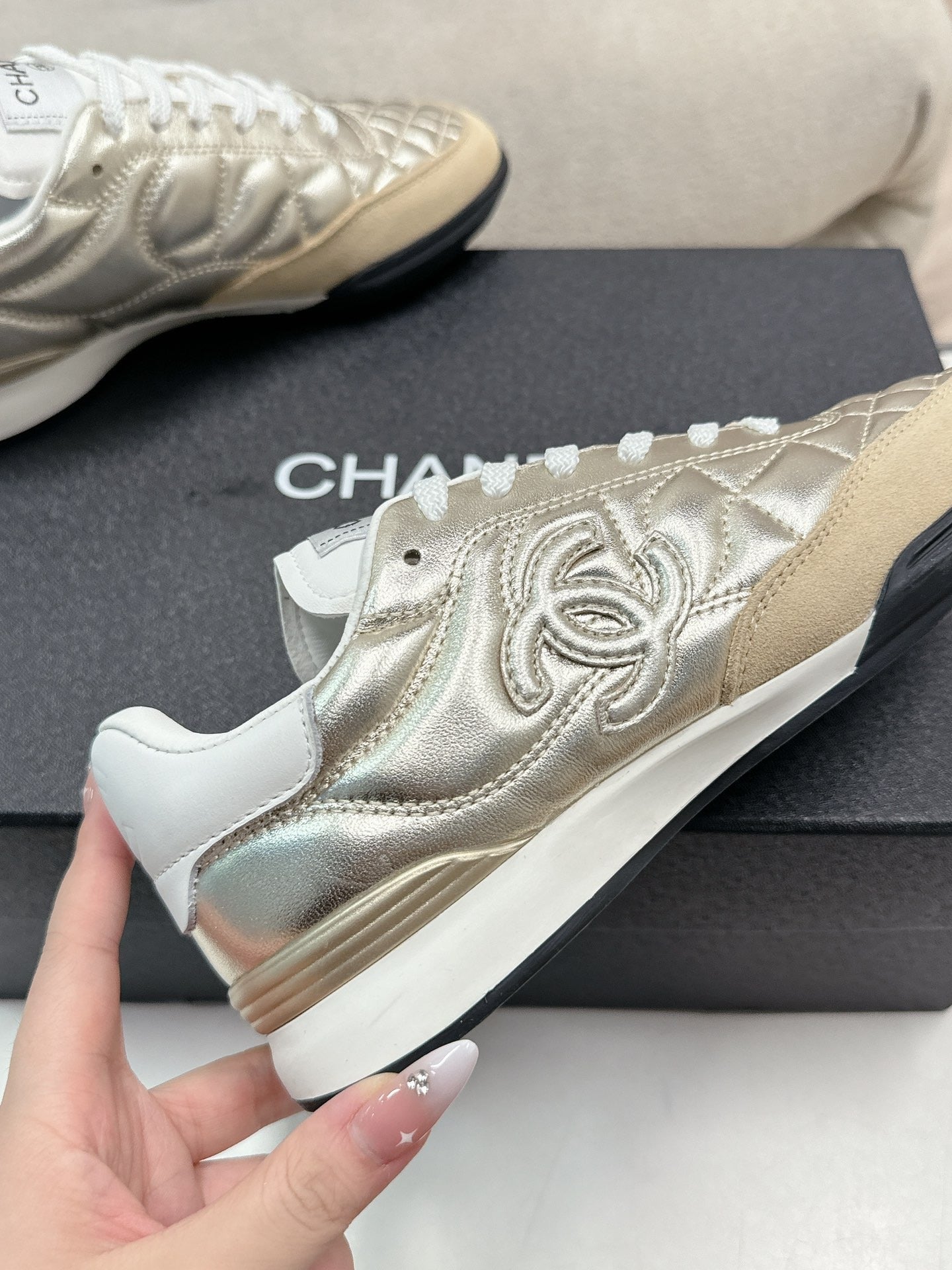 Chanel Lambskin Leather Sneakers