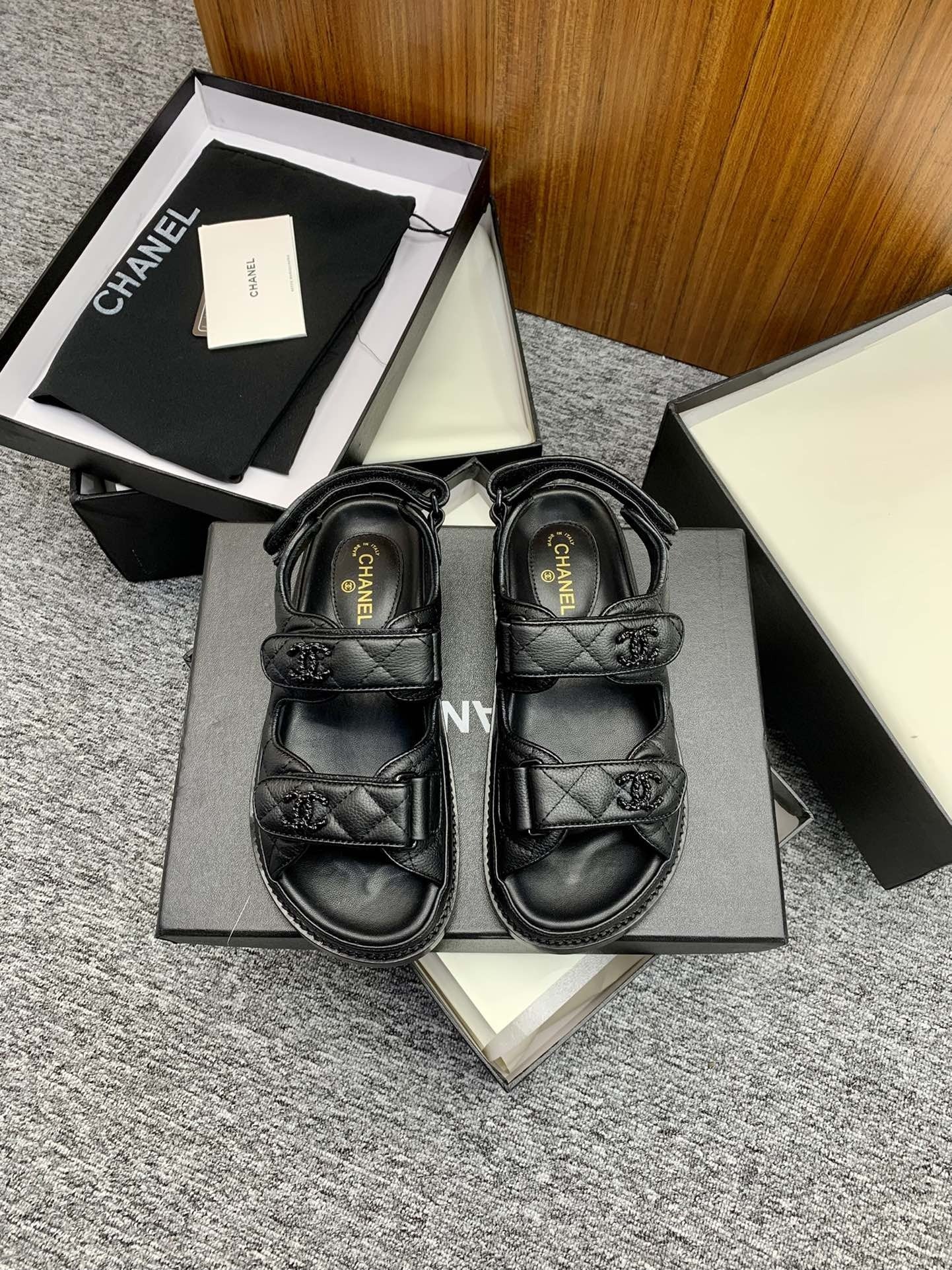 Chanel Lambskin Leather Sandals