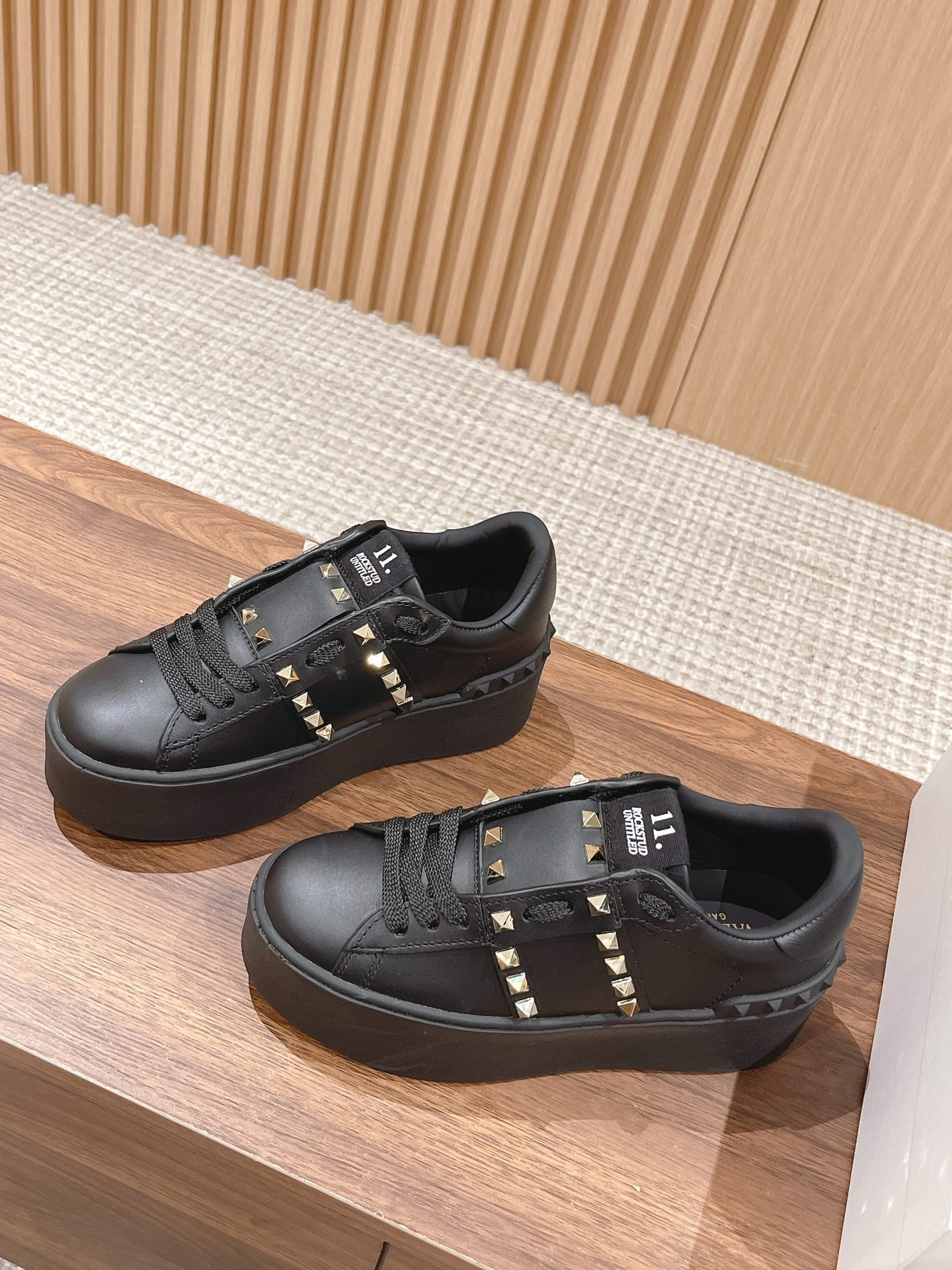 Valentino Calfskin Leather Sneakers