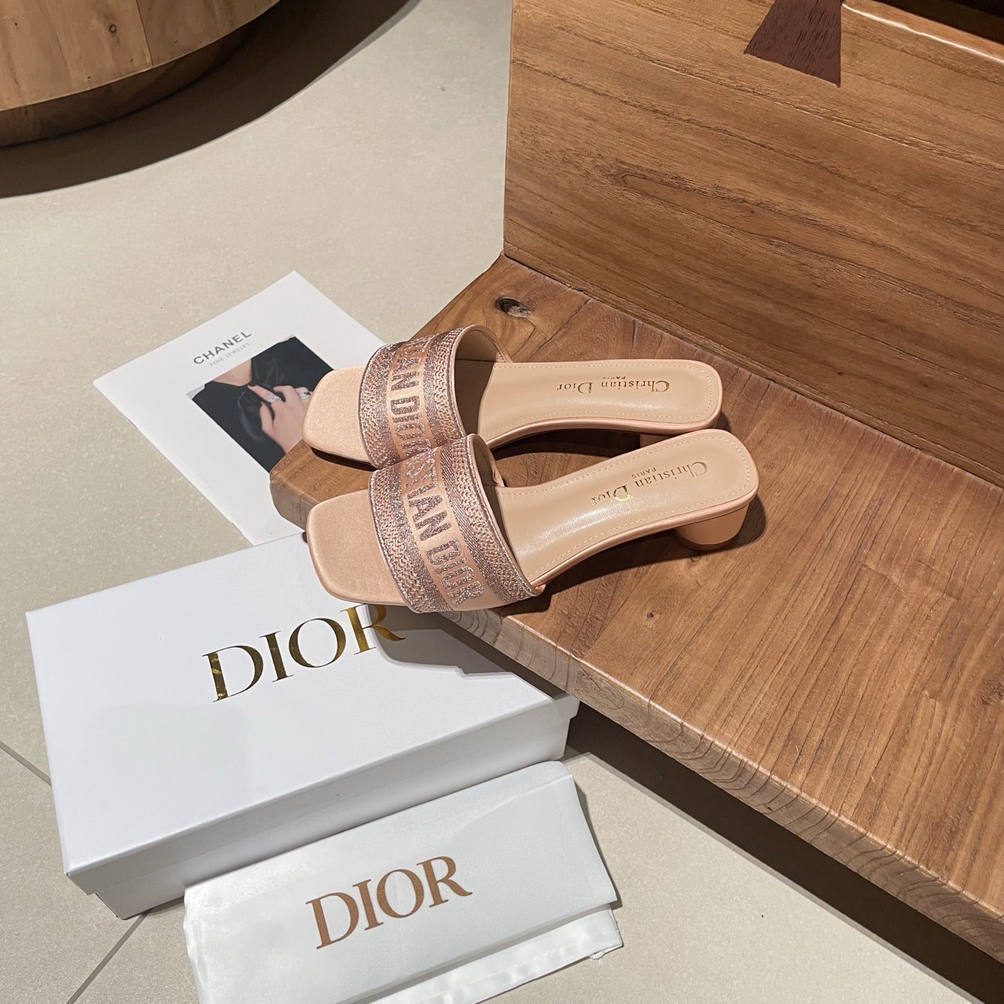 Dior Embroidered Slides