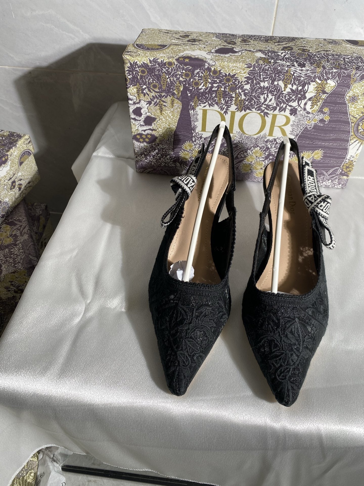 Dior Embroidered Heels