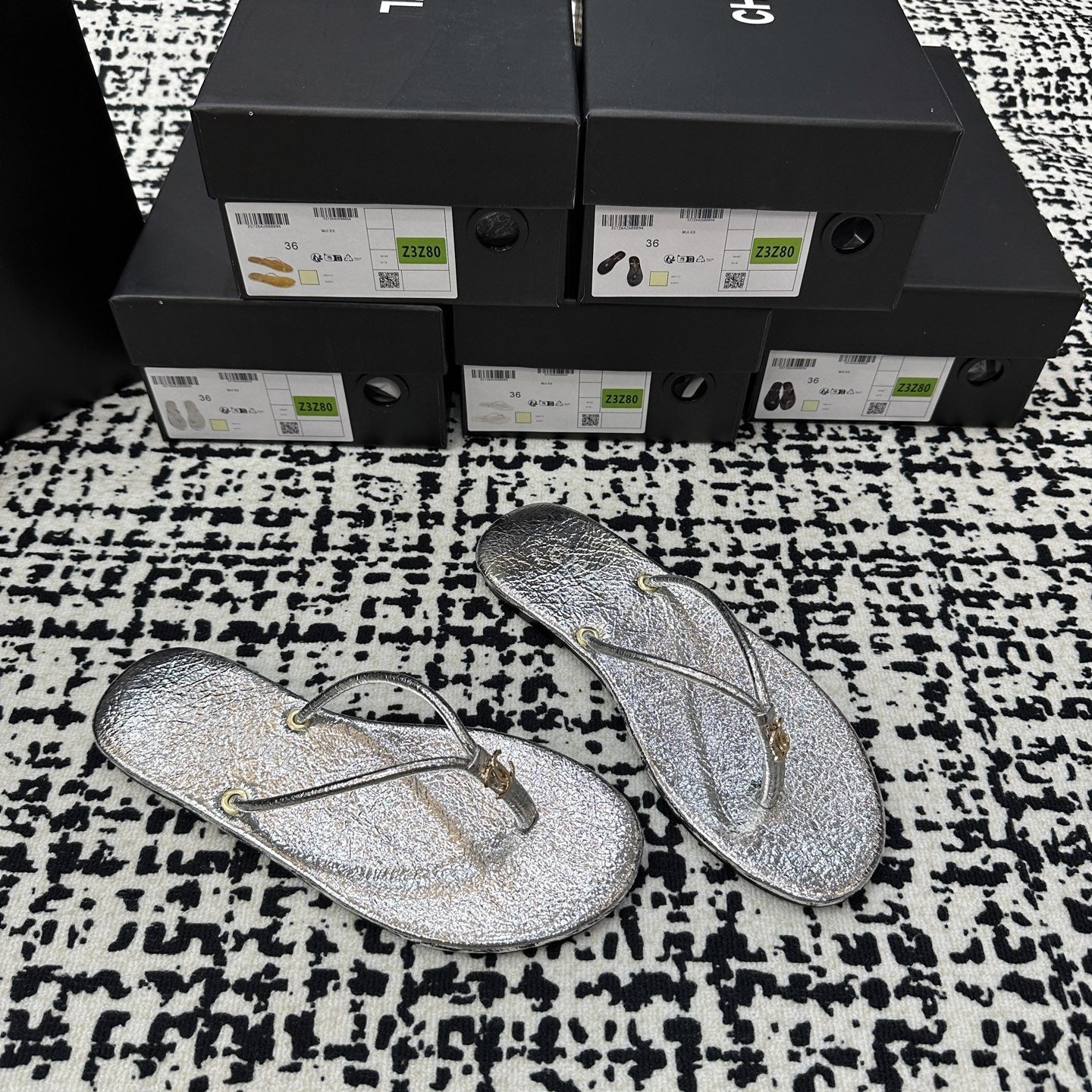 Chanel Lambskin Leather Slides