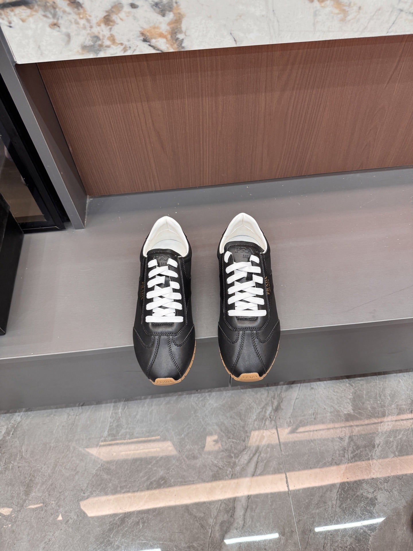 Prada Lambskin Leather Sneakers