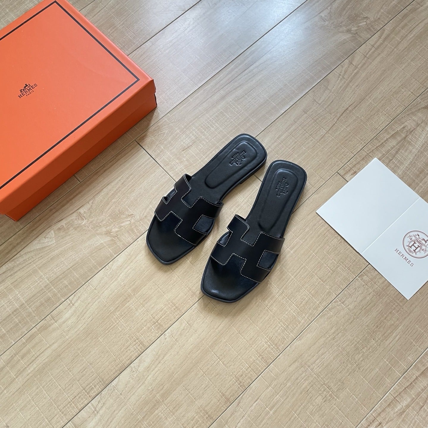 Hermes Leather Slides