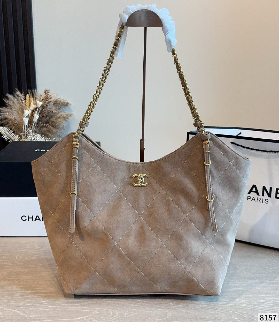 Chanel Suede Logo Handbag