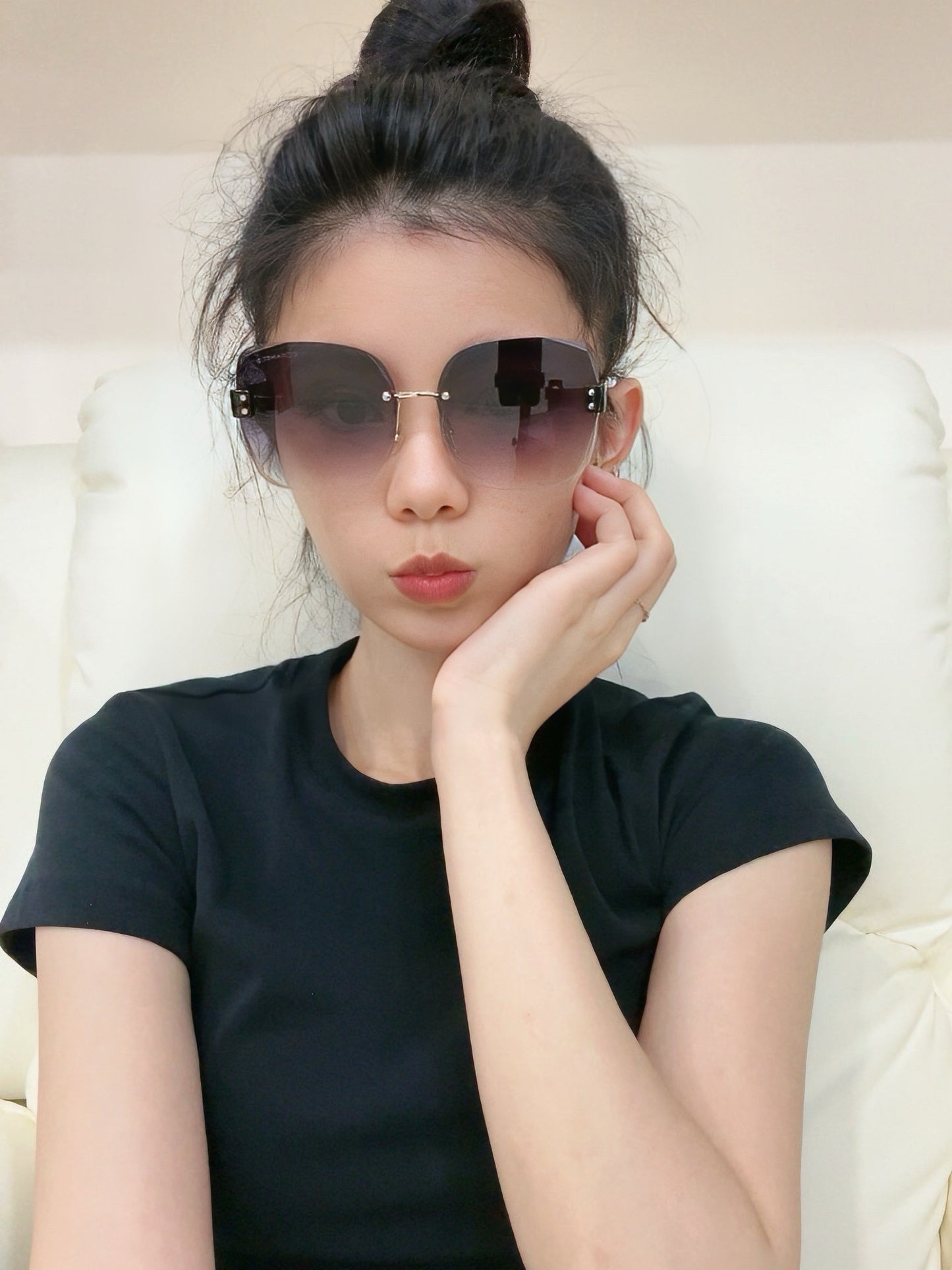 Chanel Nylon & Stainless Steel Sunglasses