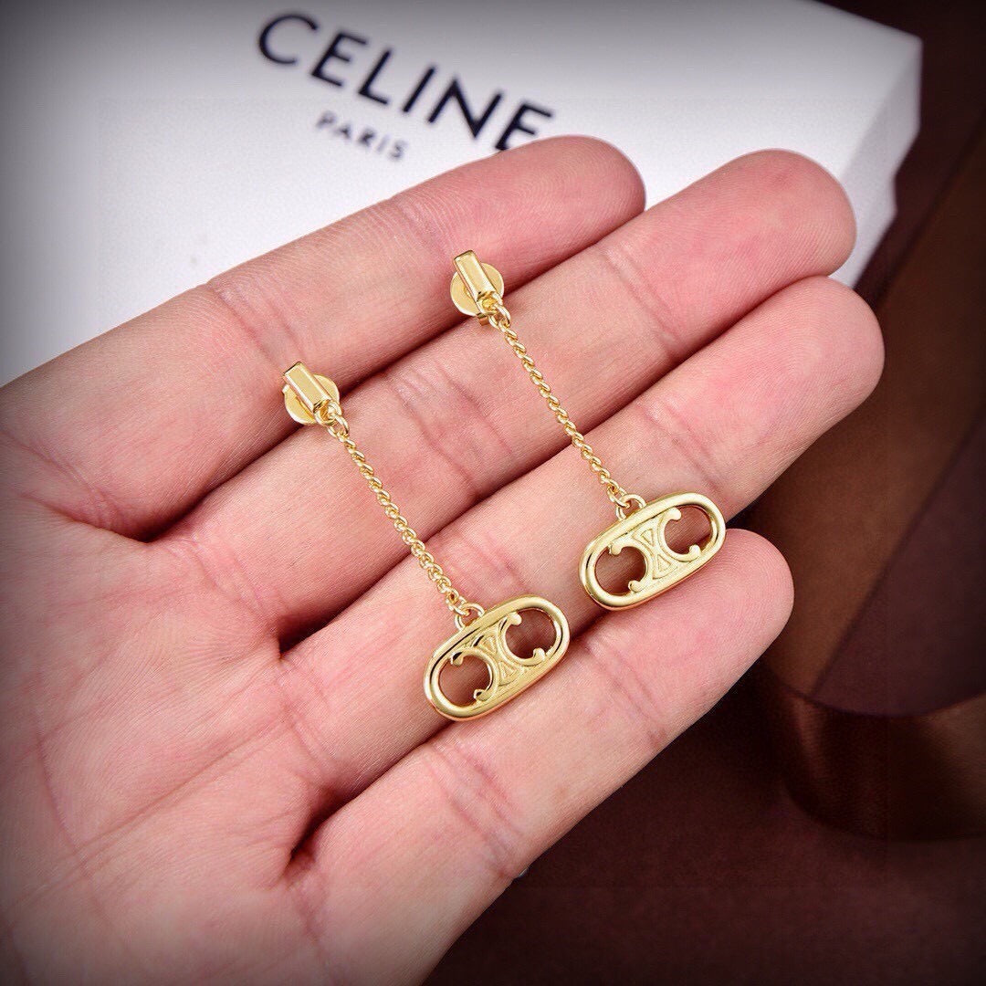 Celine Brass Earrings