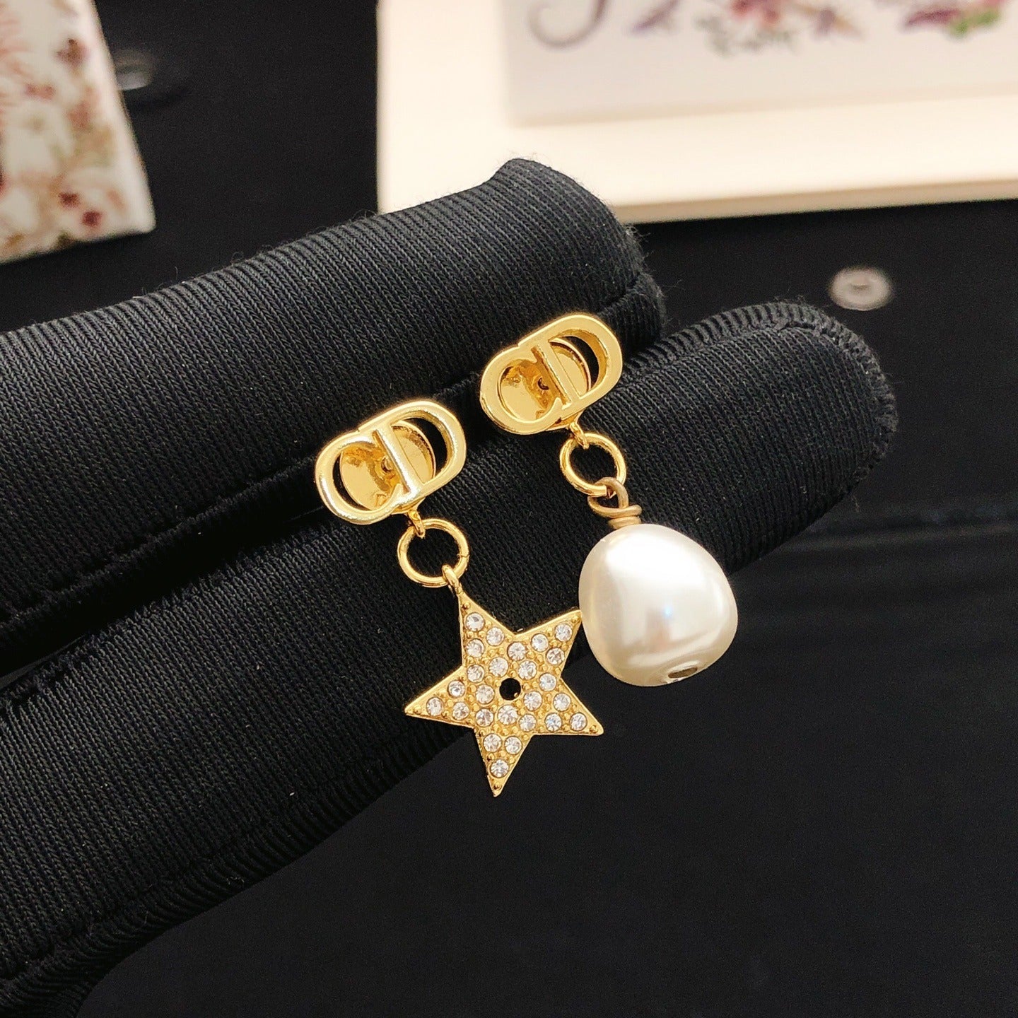 Dior Brass Star Earrings