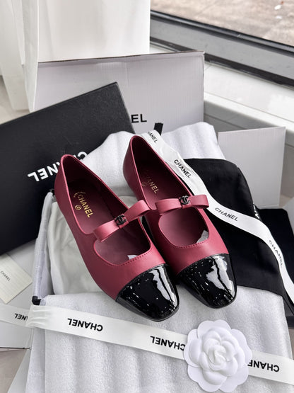 Chanel Patent Leather Bow Shoes