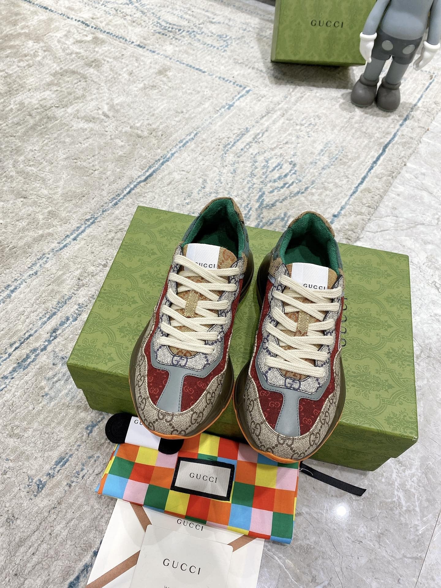 Gucci Lambskin Leather Logo Sneakers