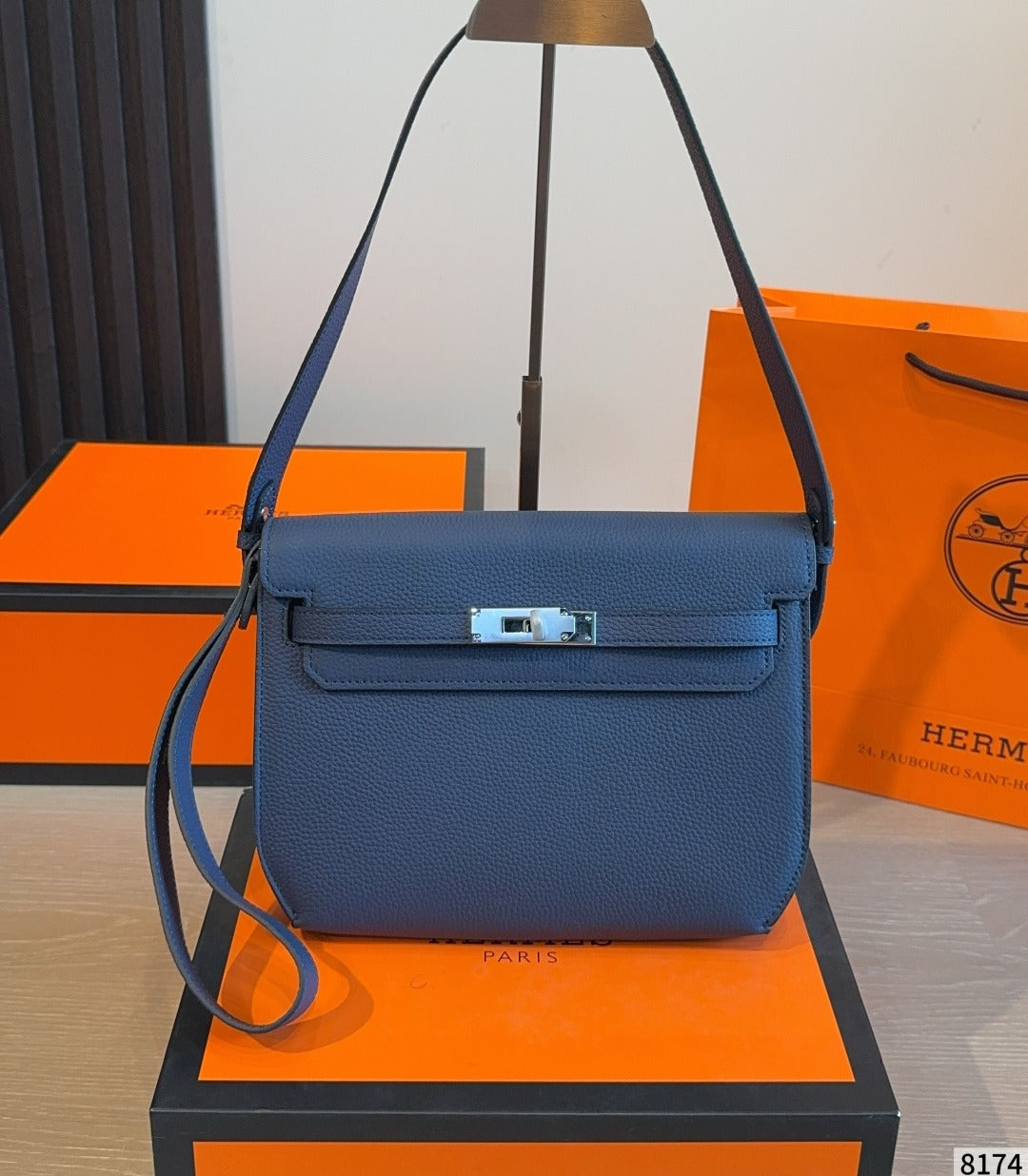 Hermes Leather Saddle Crossbody Bag