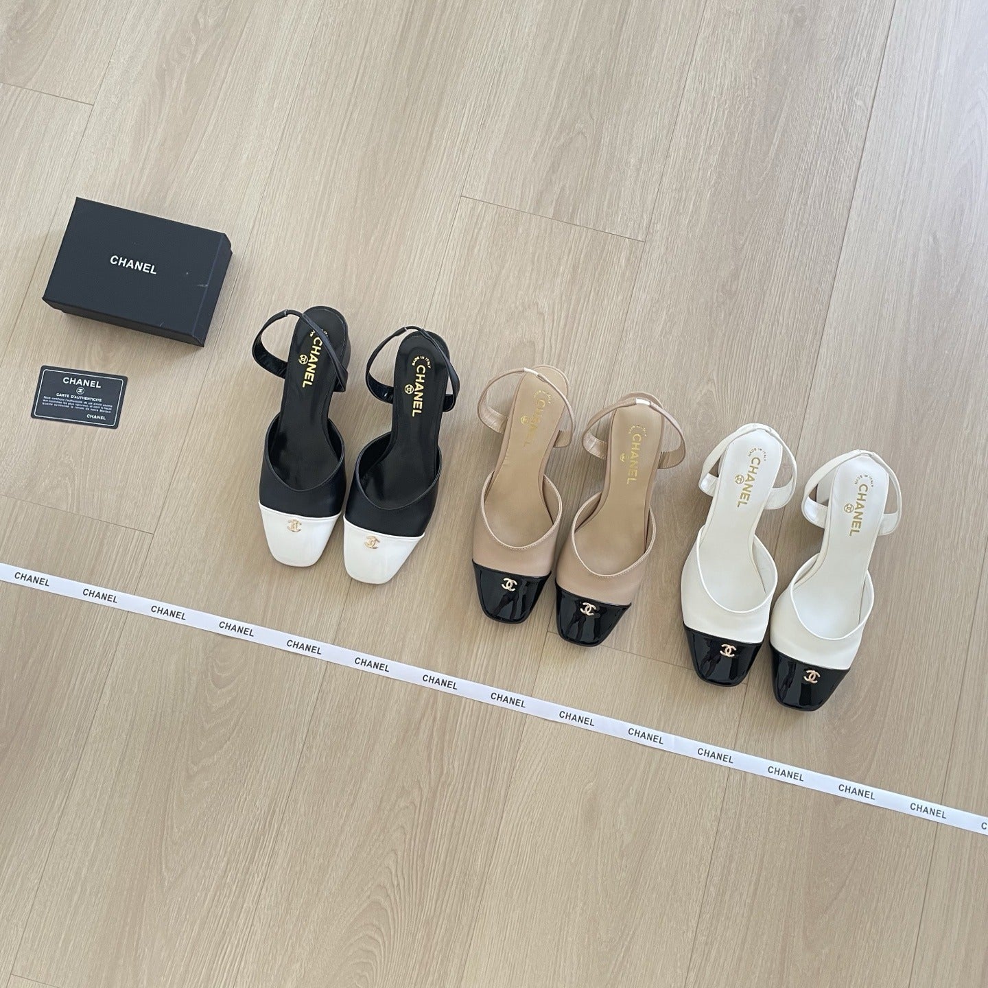 Chanel Leather Colorblock Sandals