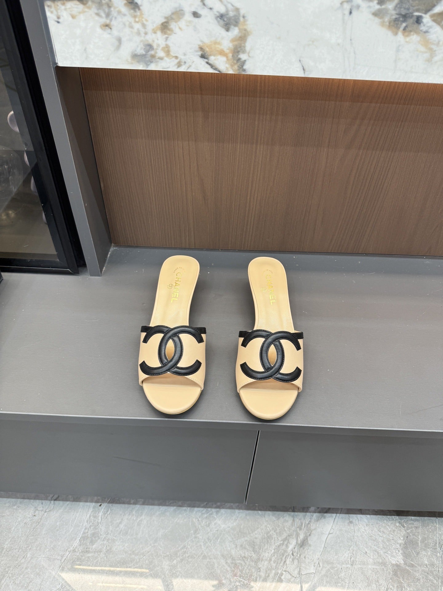 Chanel Lambskin Leather Openwork Slides
