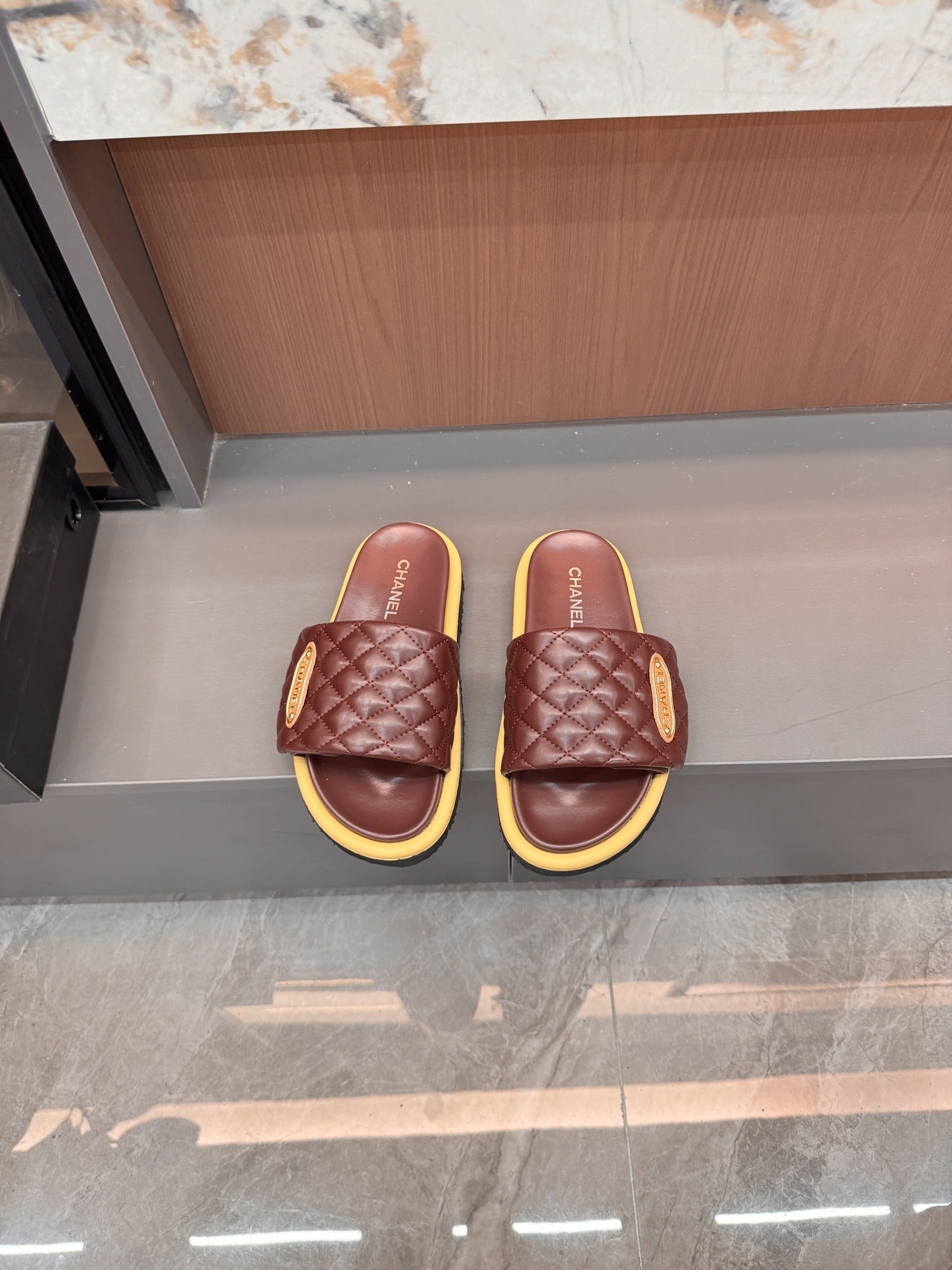 Chanel Lambskin Leather Slides