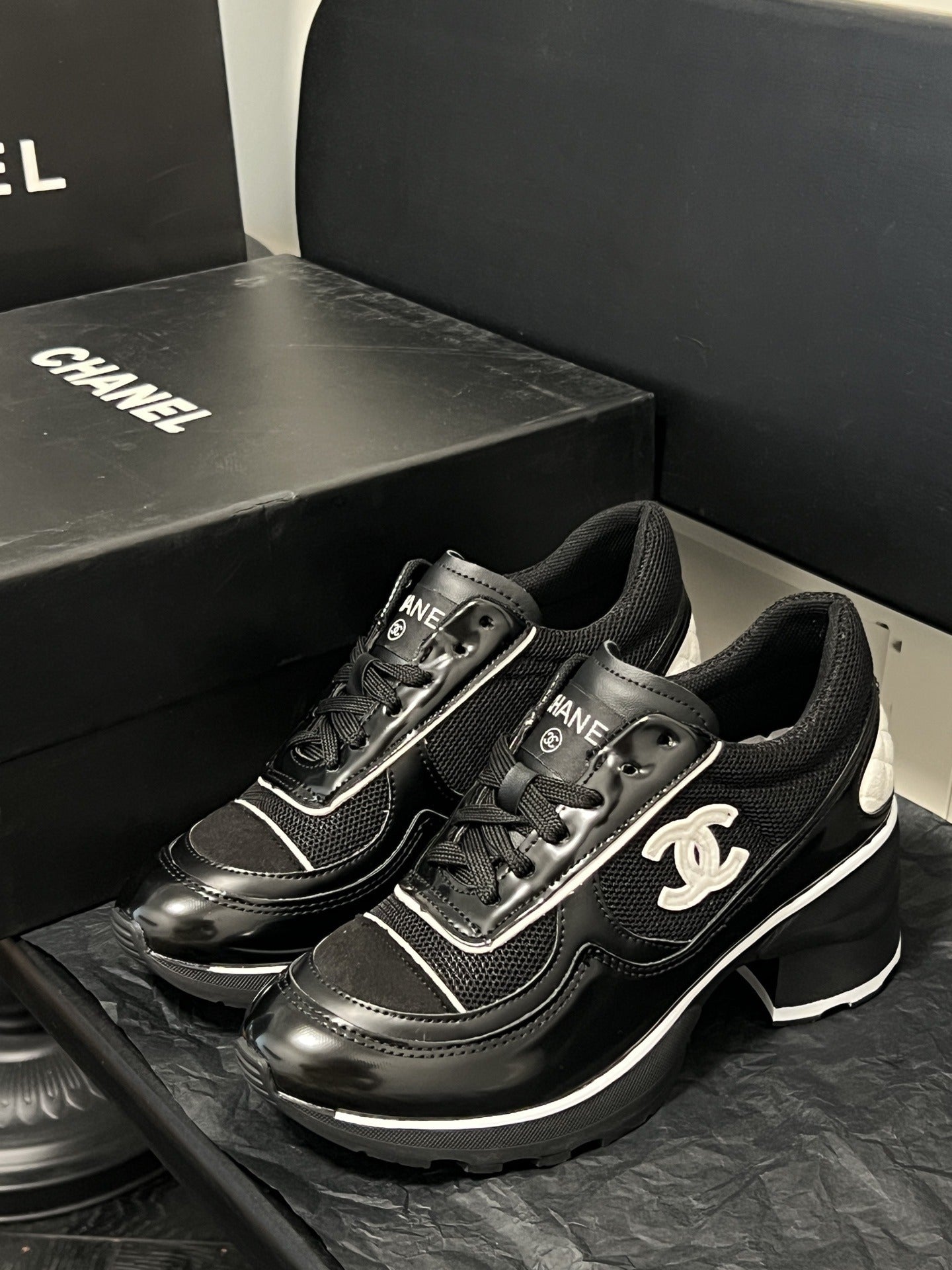 Chanel Logo Sneakers