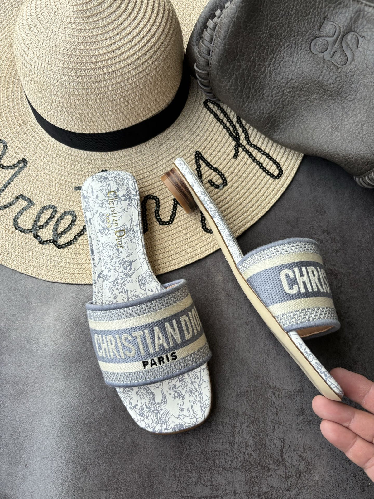 Dior Square Toe Slides