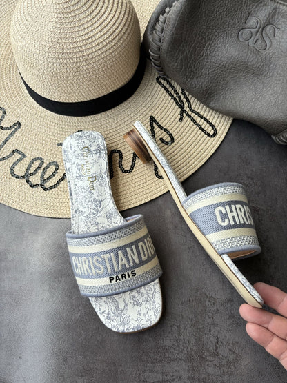 Dior Square Toe Slides