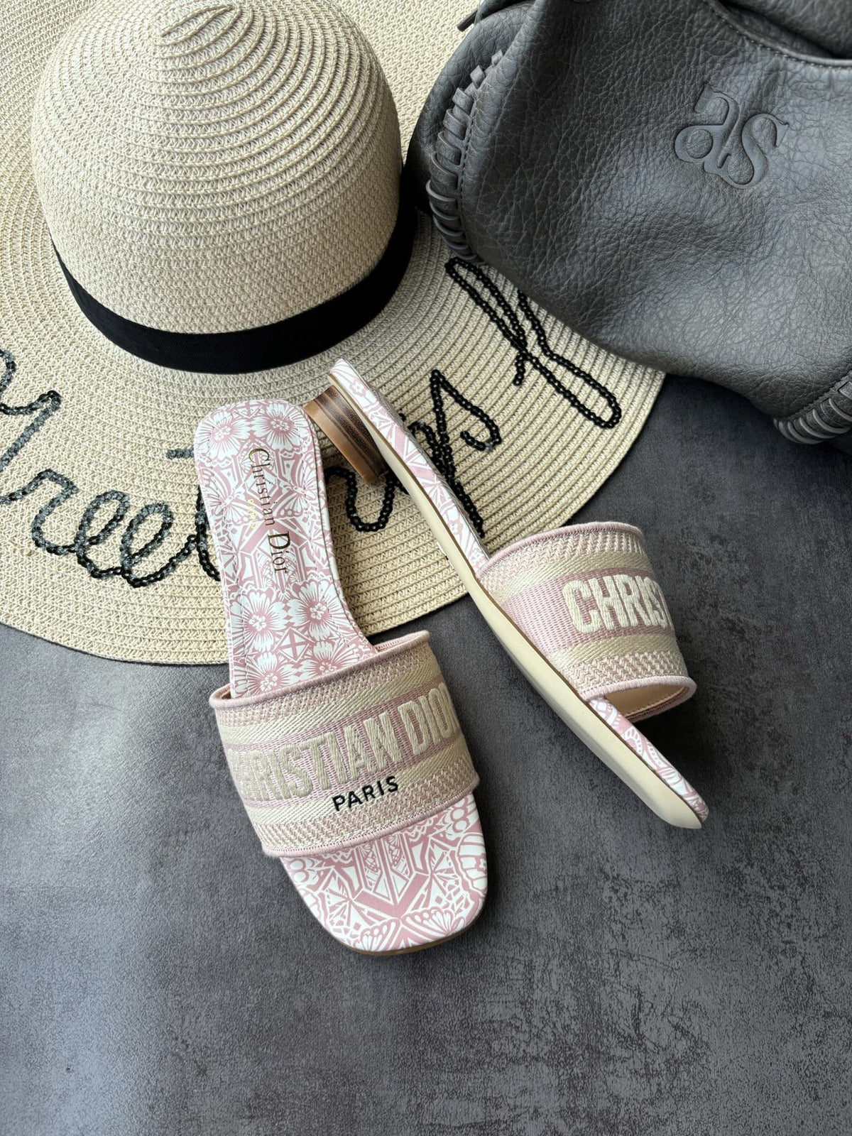 Dior Square Toe Slides