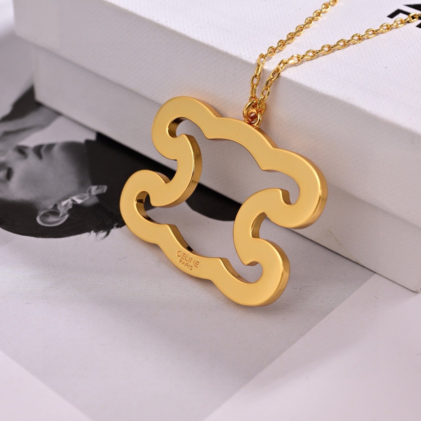 Celine Brass Necklace