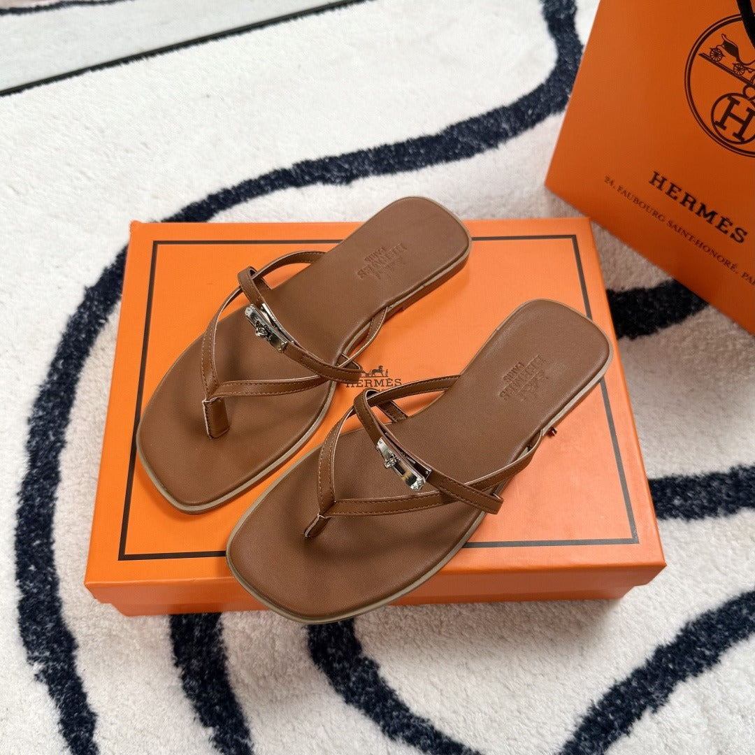 Hermes Leather Logo Slides
