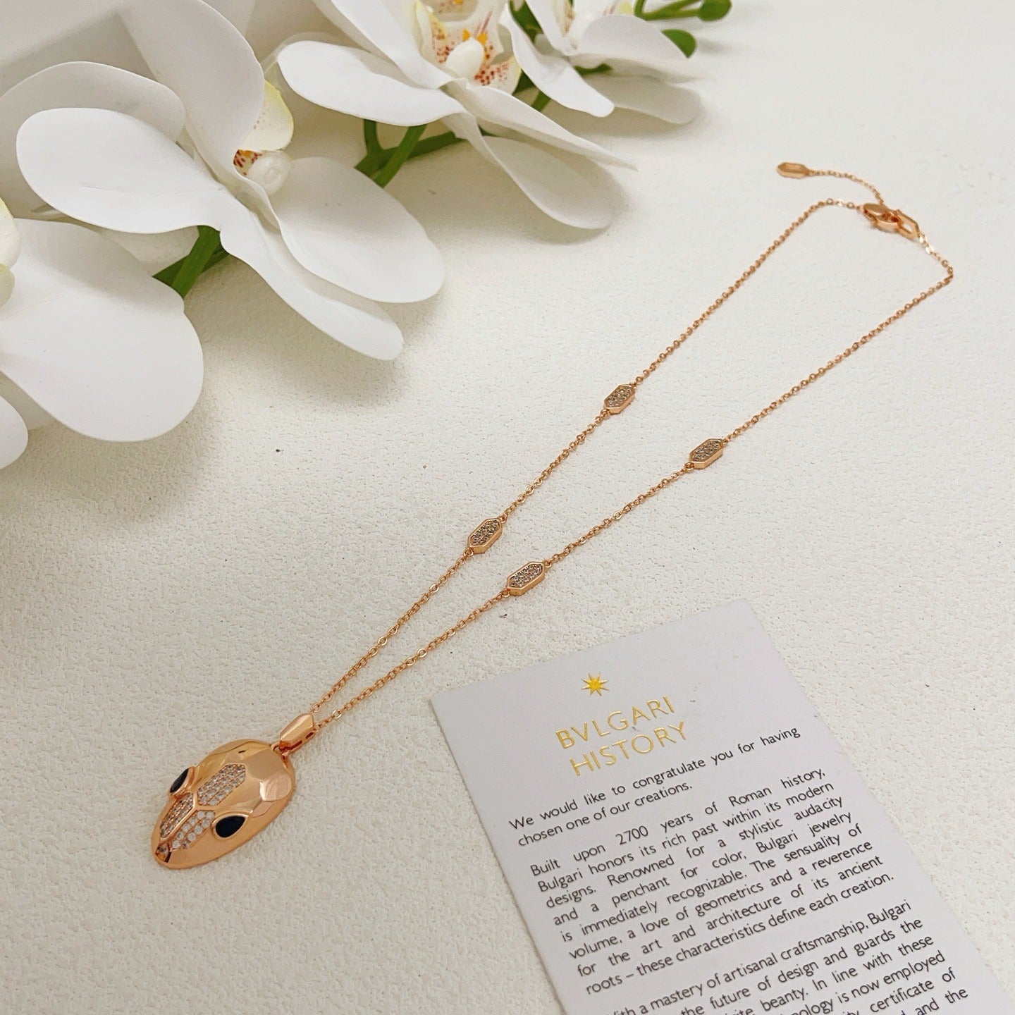 Bvlgari Brass Serpent Necklace
