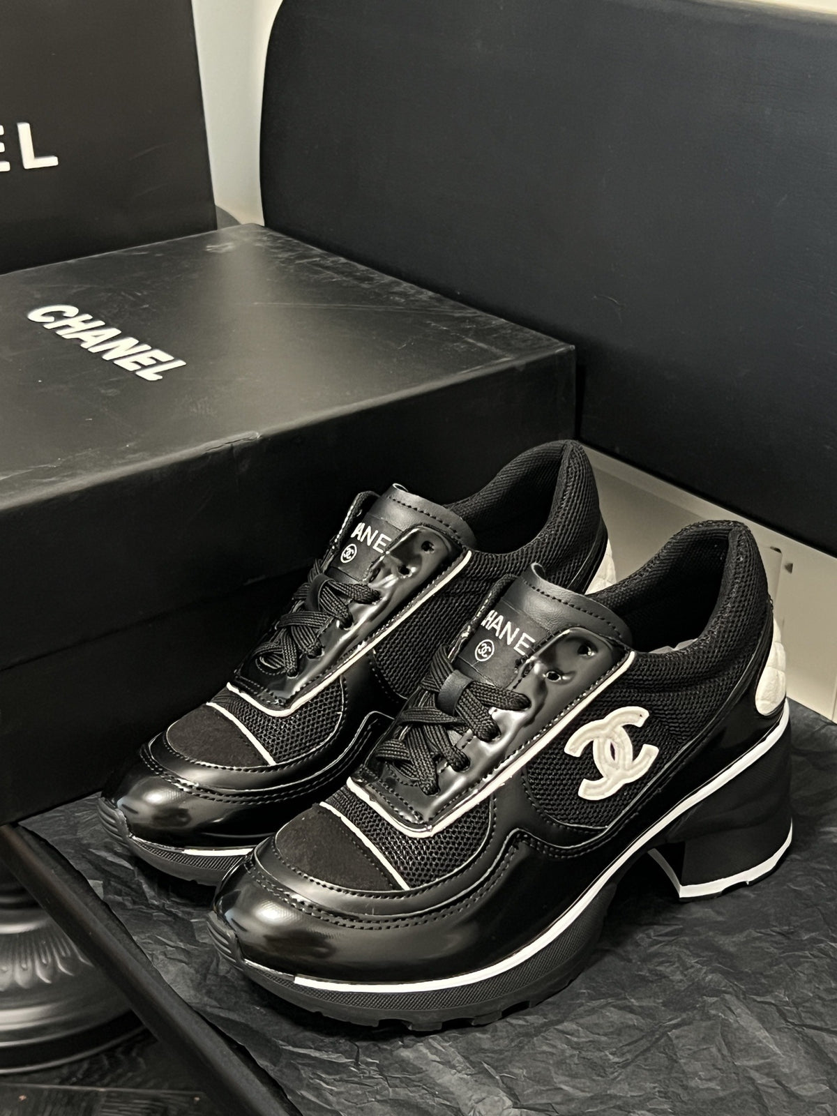Chanel Logo Sneakers