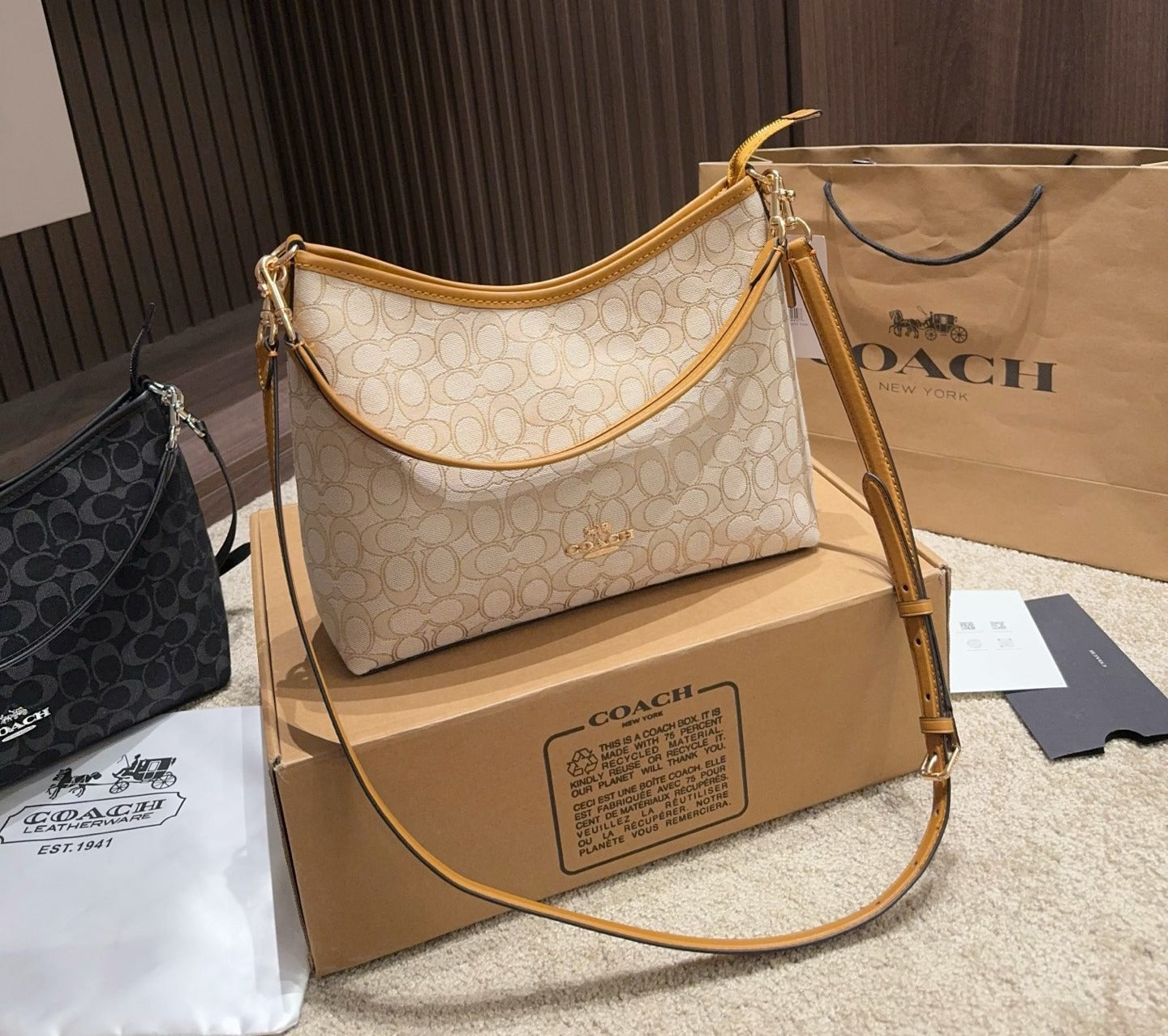 Coach Denim Vintage-Finish Crossbody Bag