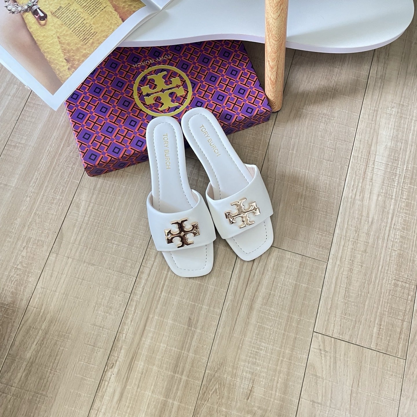 Tory Burch Patent Leather Slides