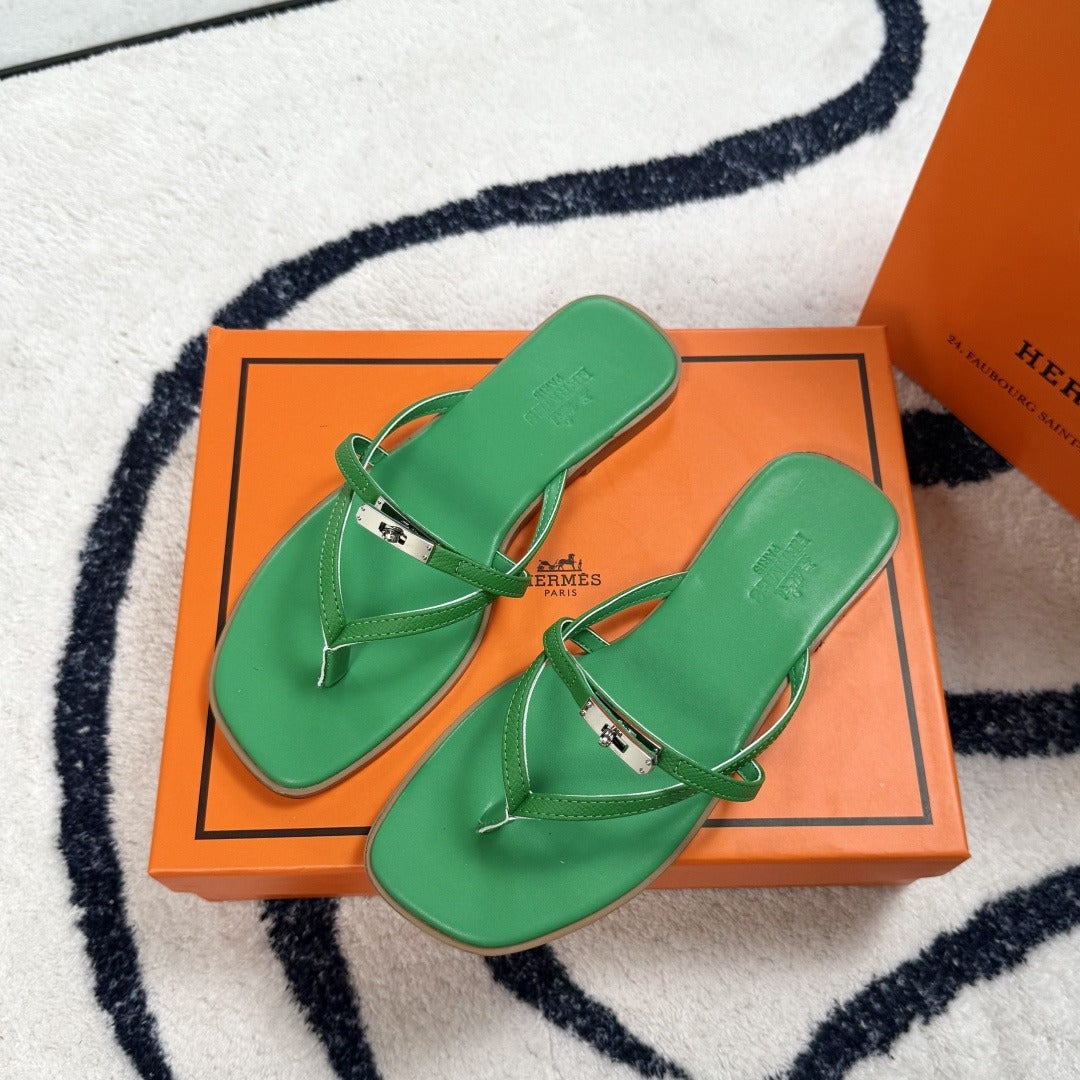 Hermes Leather Logo Slides