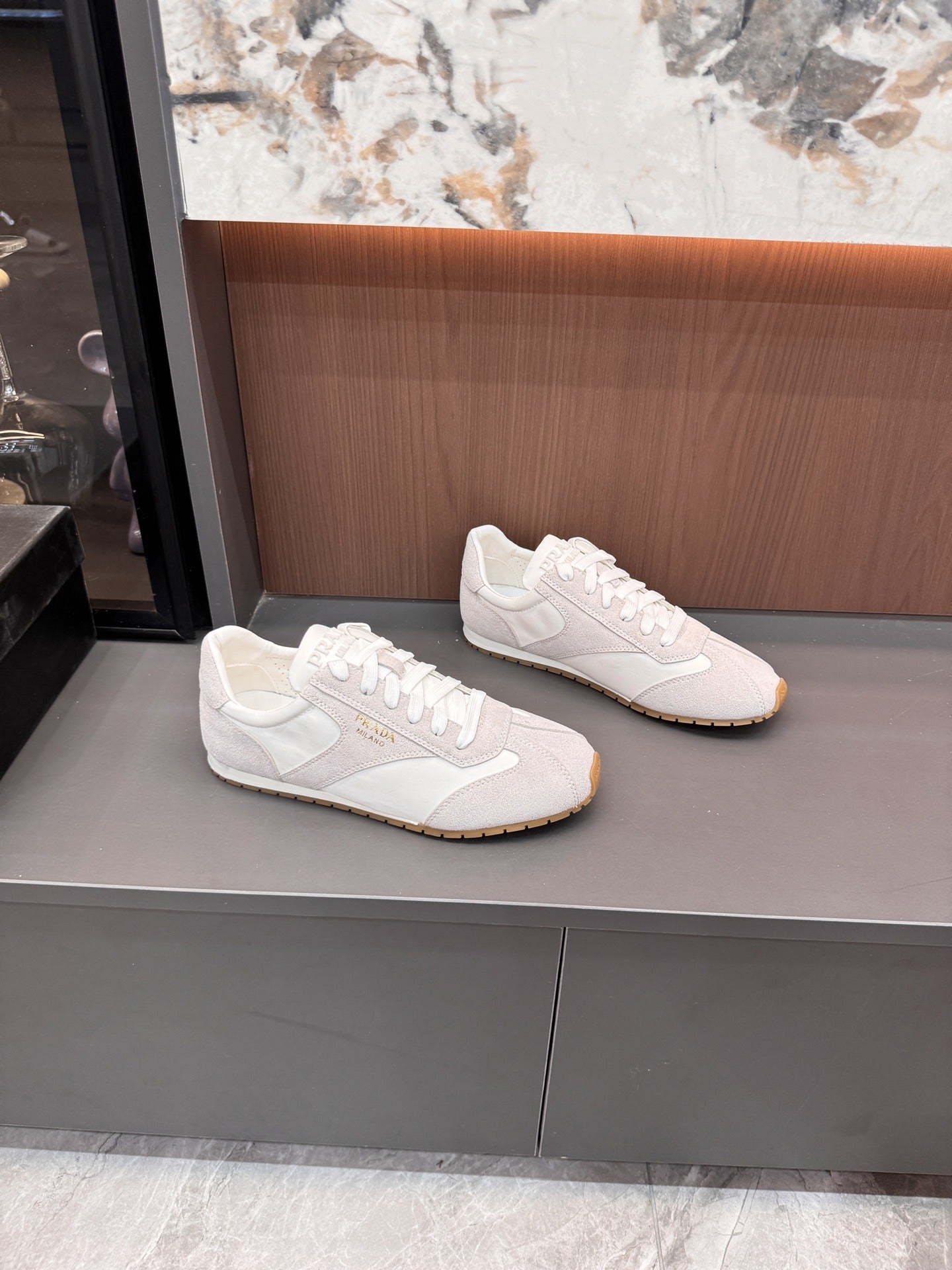Prada Lambskin Leather Sneakers