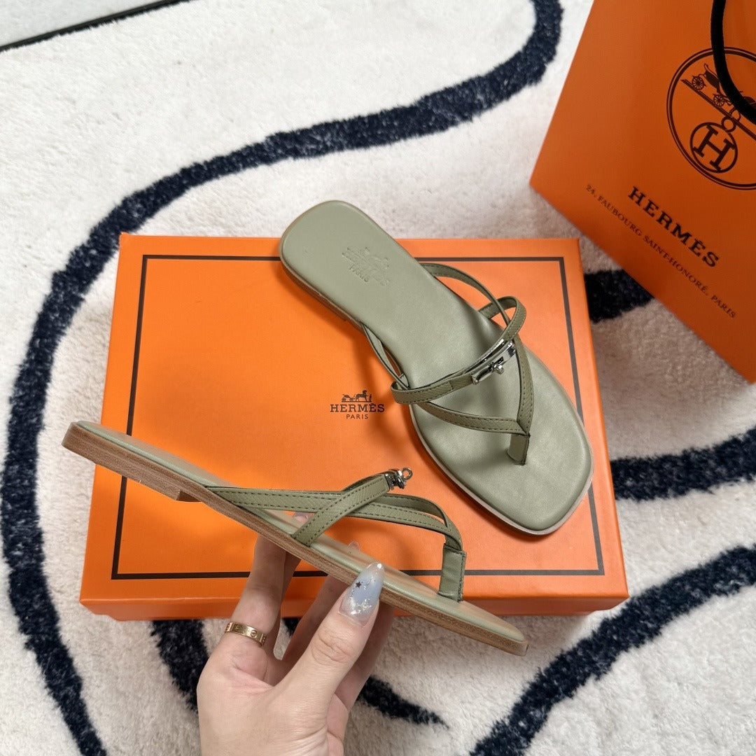 Hermes Leather Logo Slides
