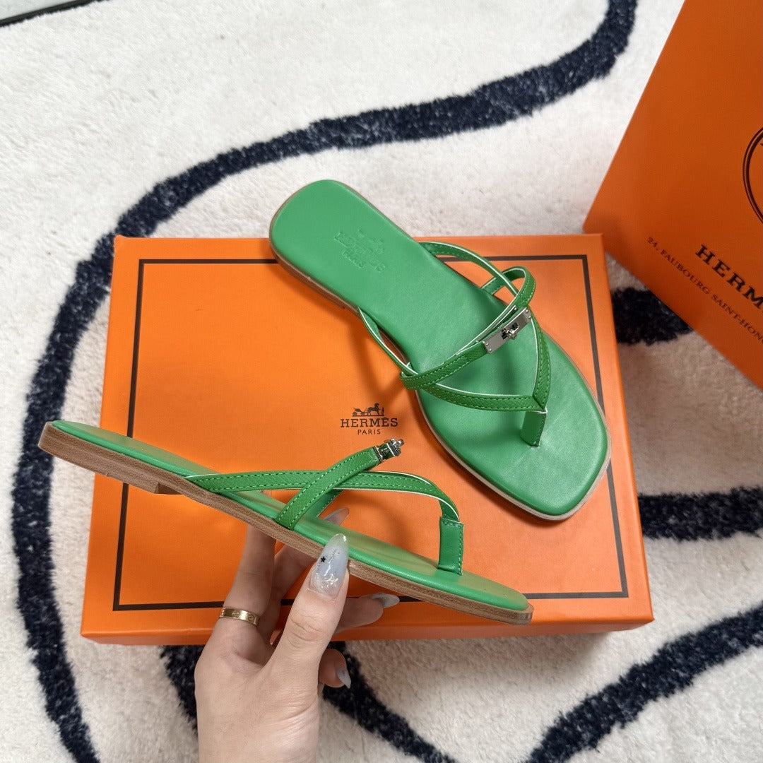 Hermes Leather Logo Slides