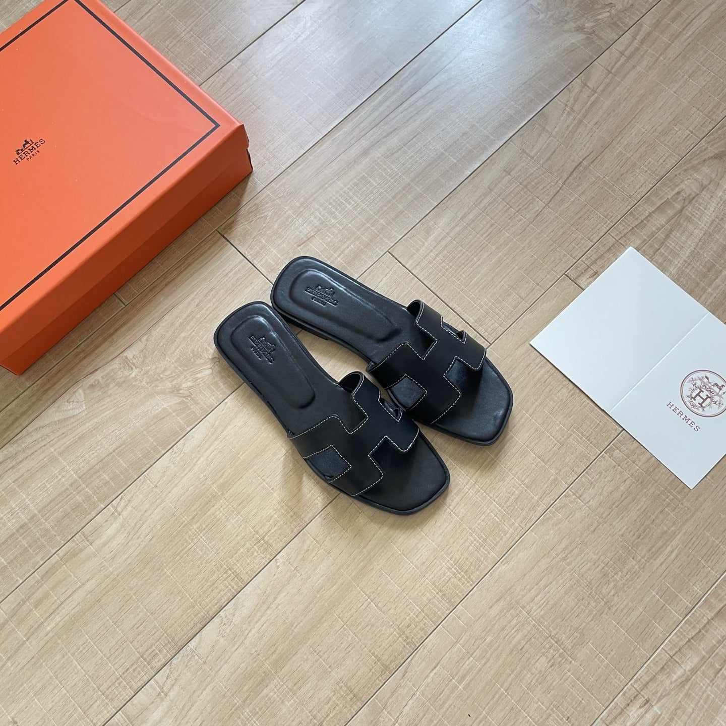 Hermes Leather Slides