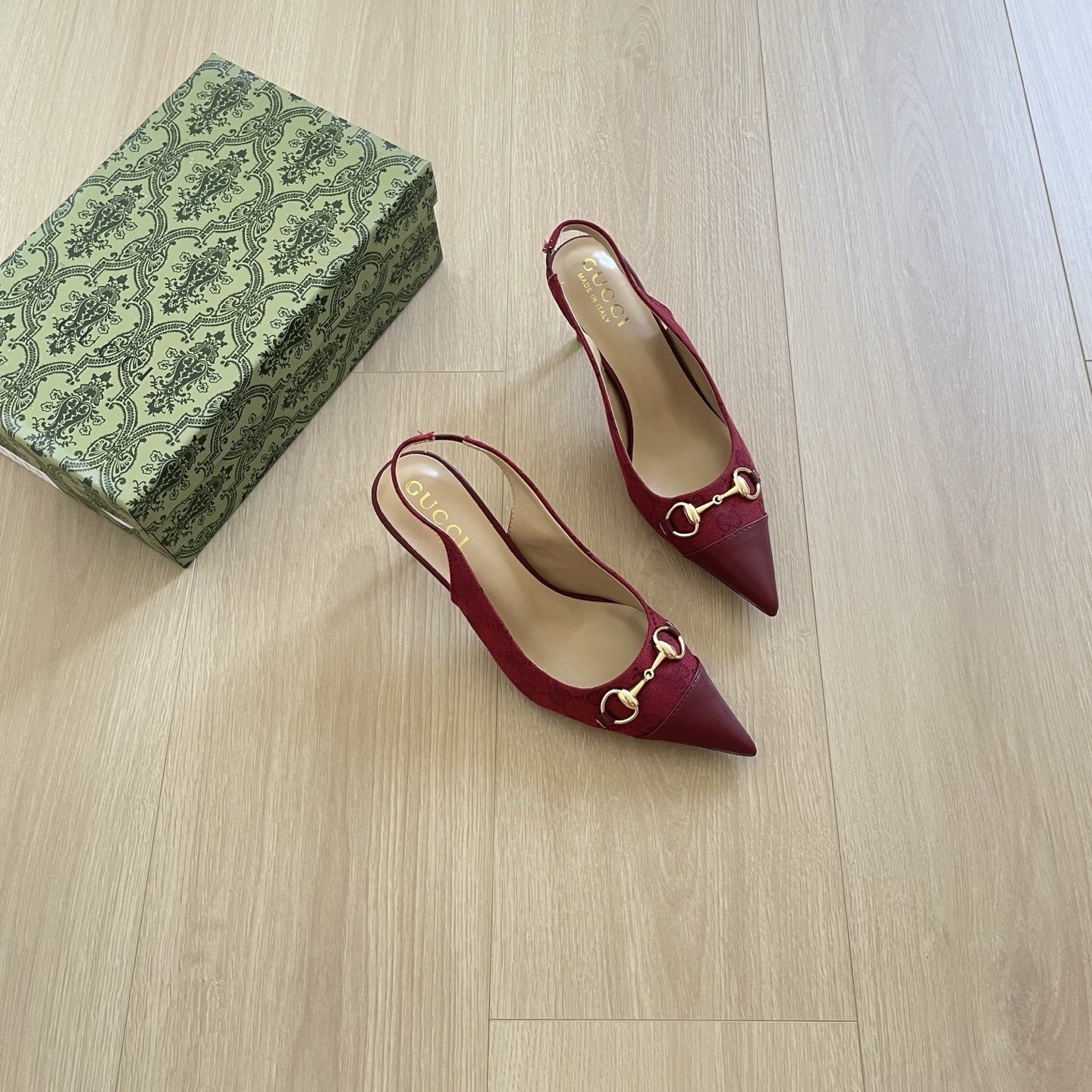 Gucci Canvas Horsebit Sandals