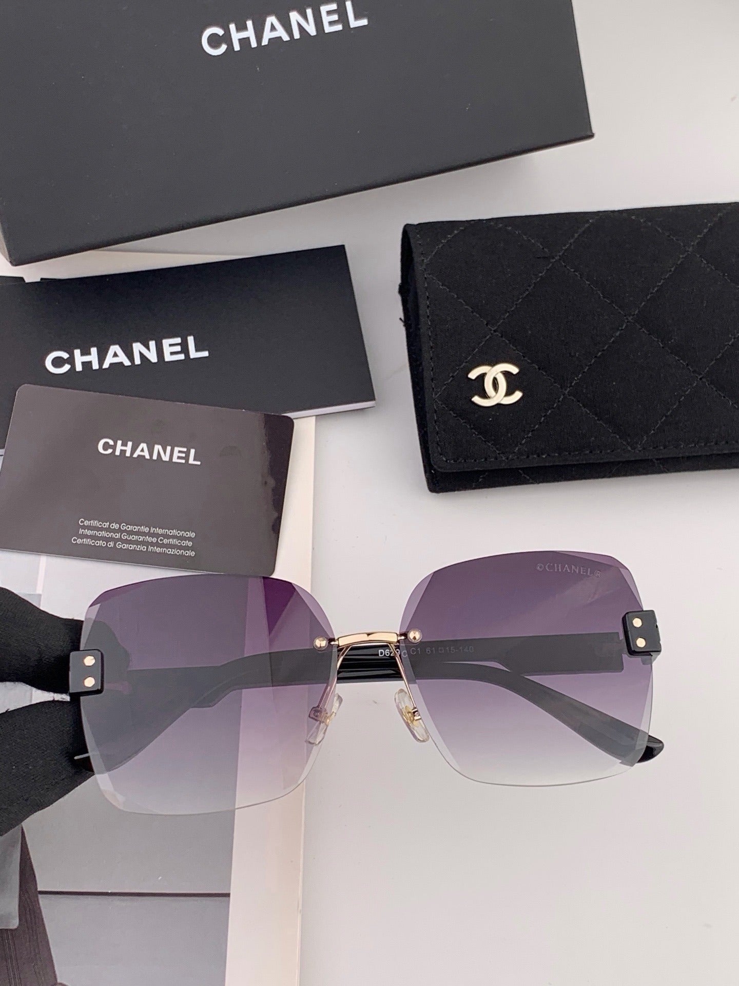 Chanel Nylon & Stainless Steel Sunglasses