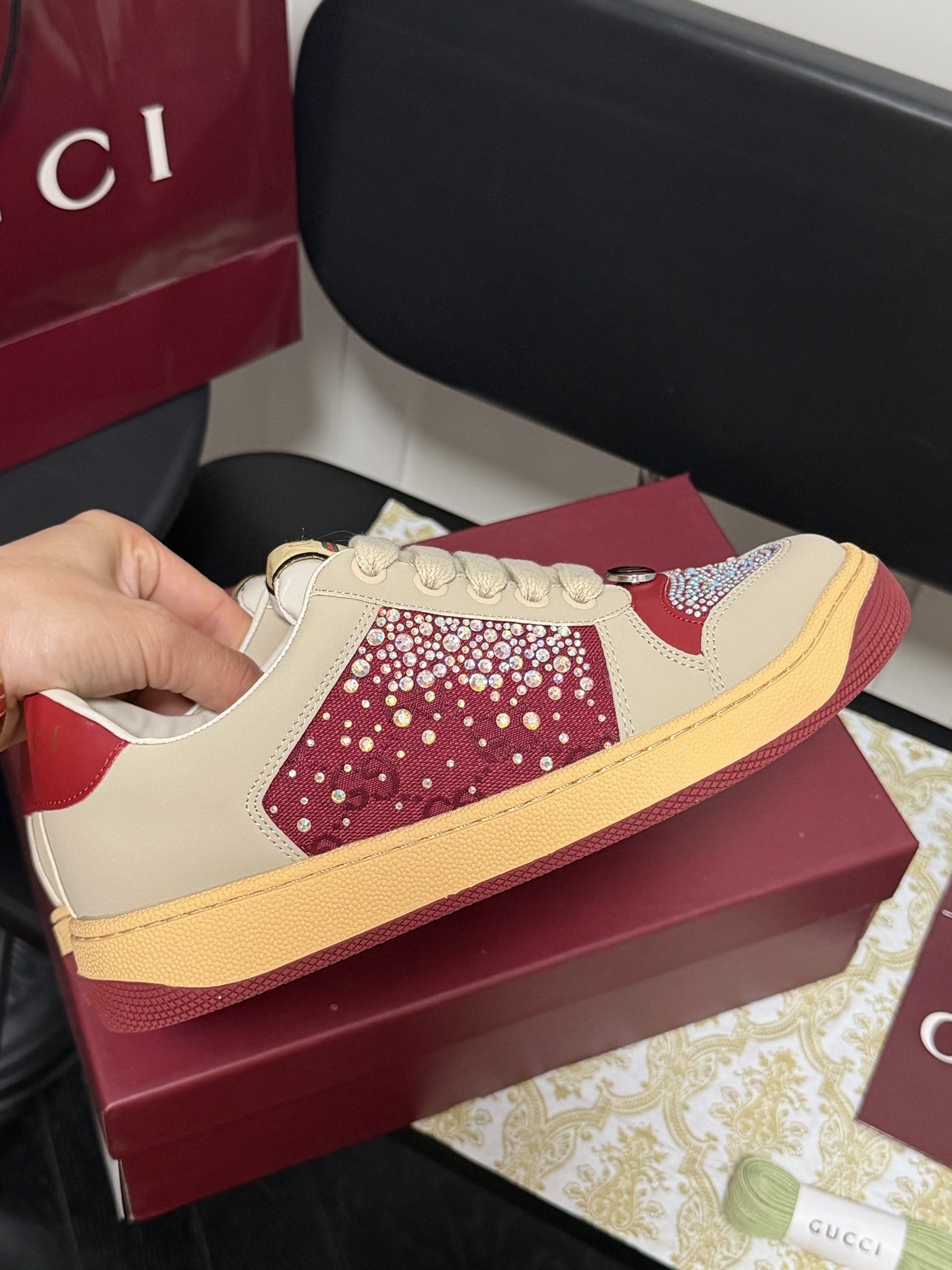 Gucci Crystal Sneakers