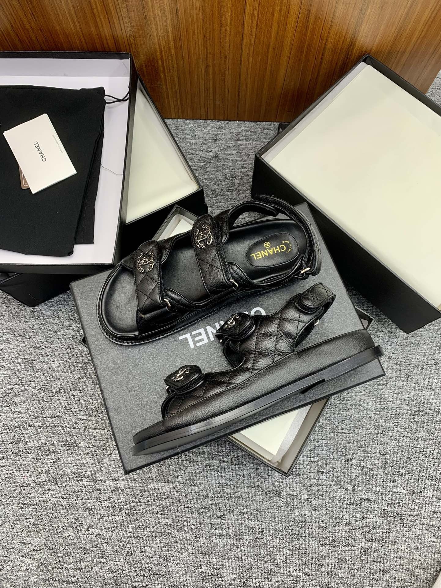 Chanel Lambskin Leather Sandals