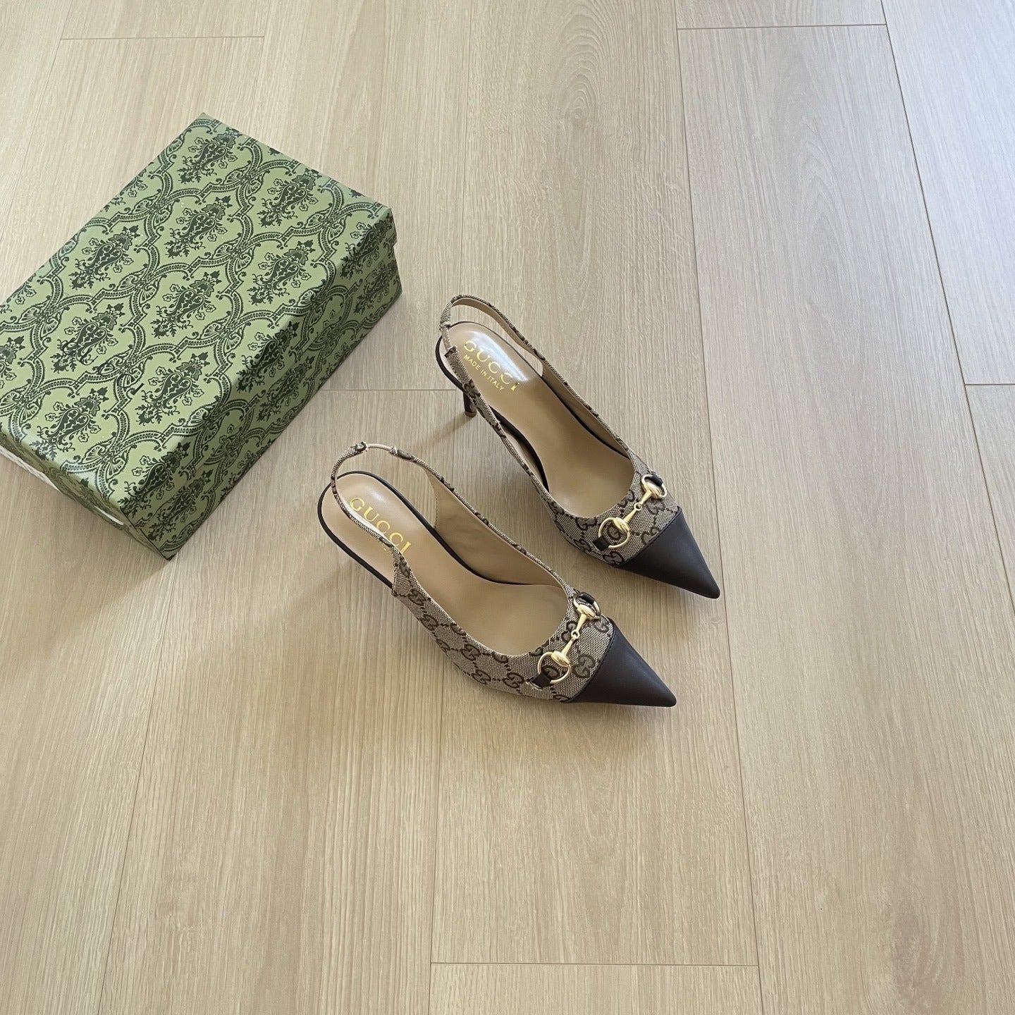 Gucci Canvas Horsebit Sandals