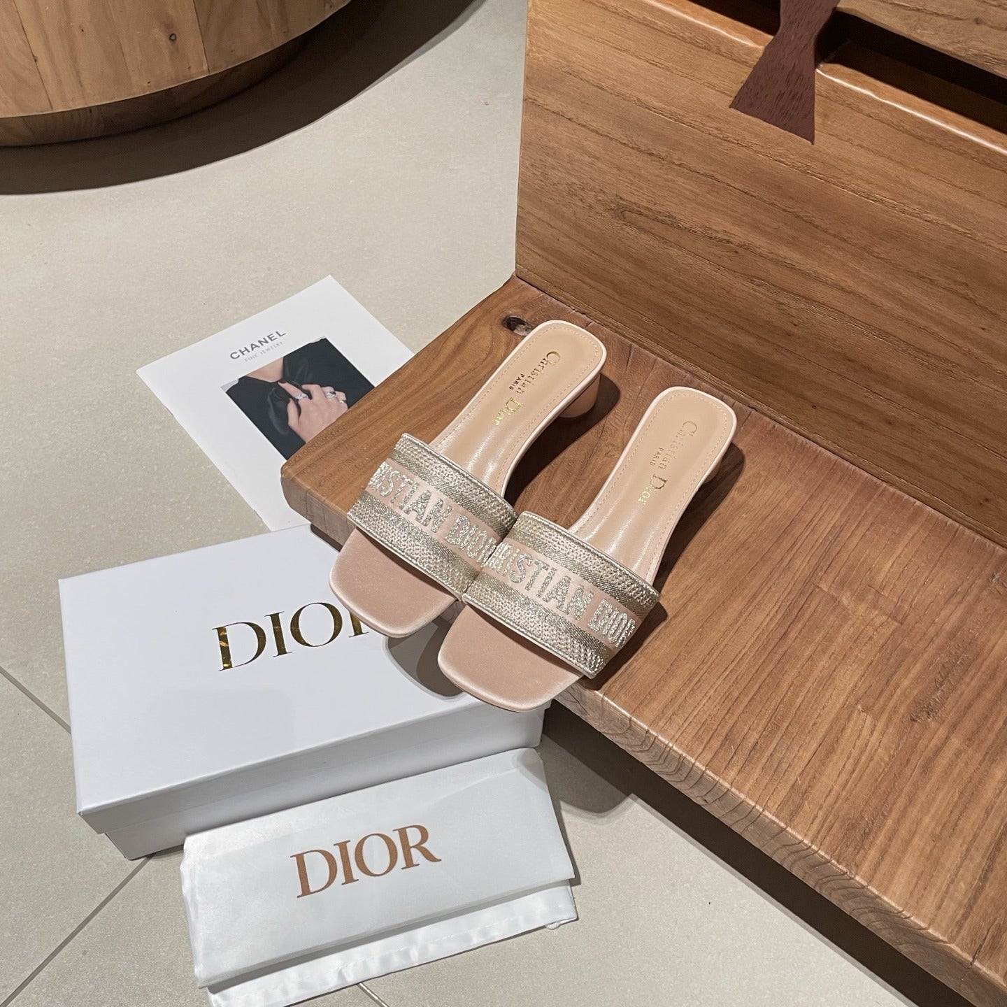 Dior Embroidered Slides