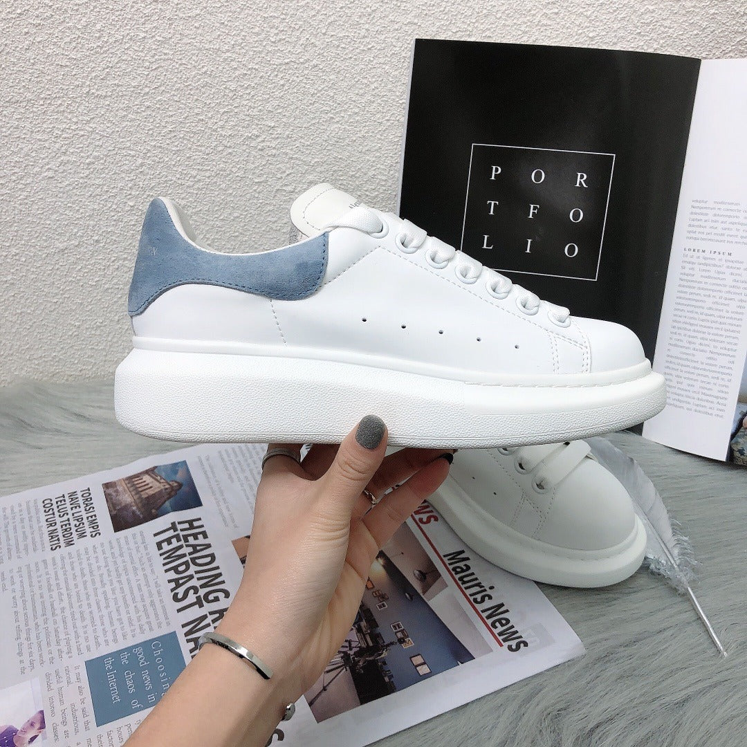 Alexander McQueen Lambskin Leather Logo Sneakers