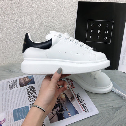 Alexander McQueen Lambskin Leather Logo Sneakers
