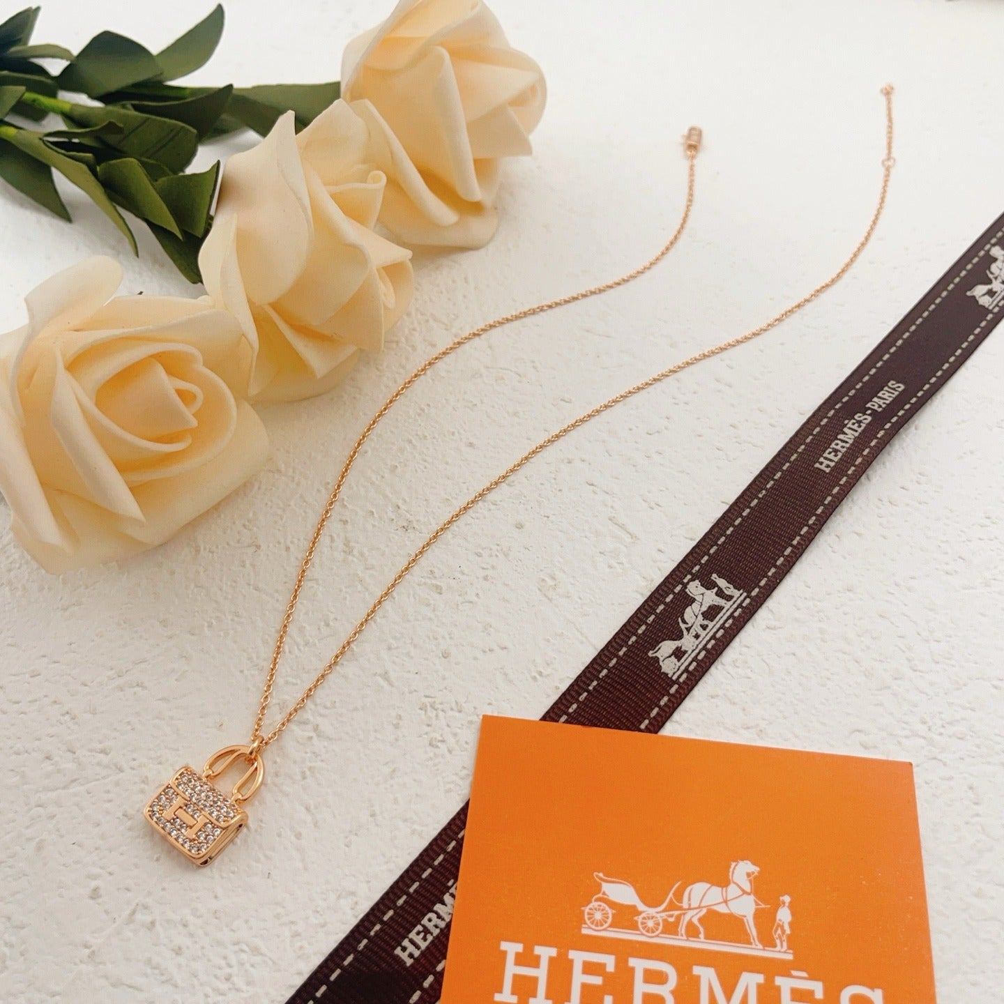 Hermes Brass Necklace