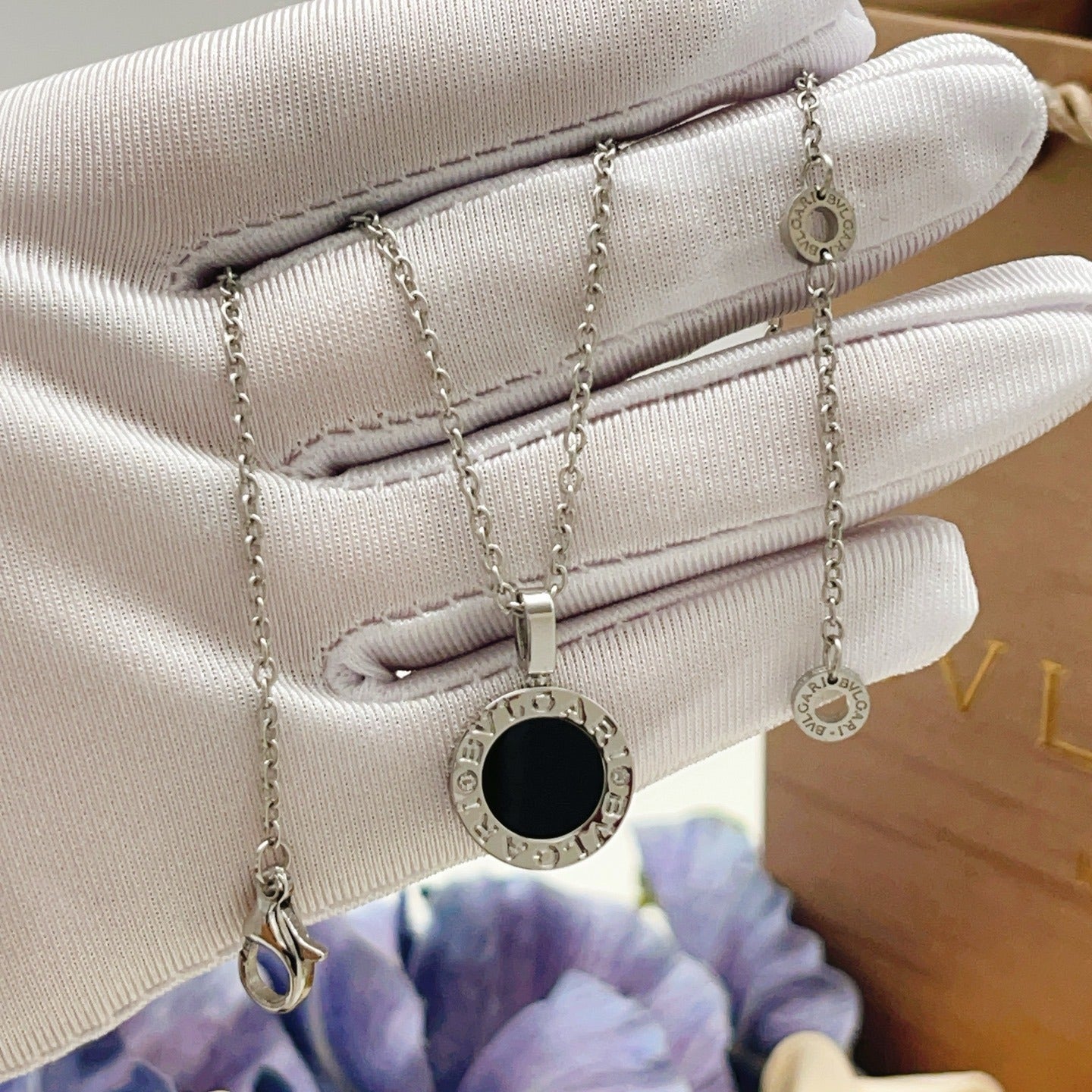 Bvlgari Silver Brass Round Necklace